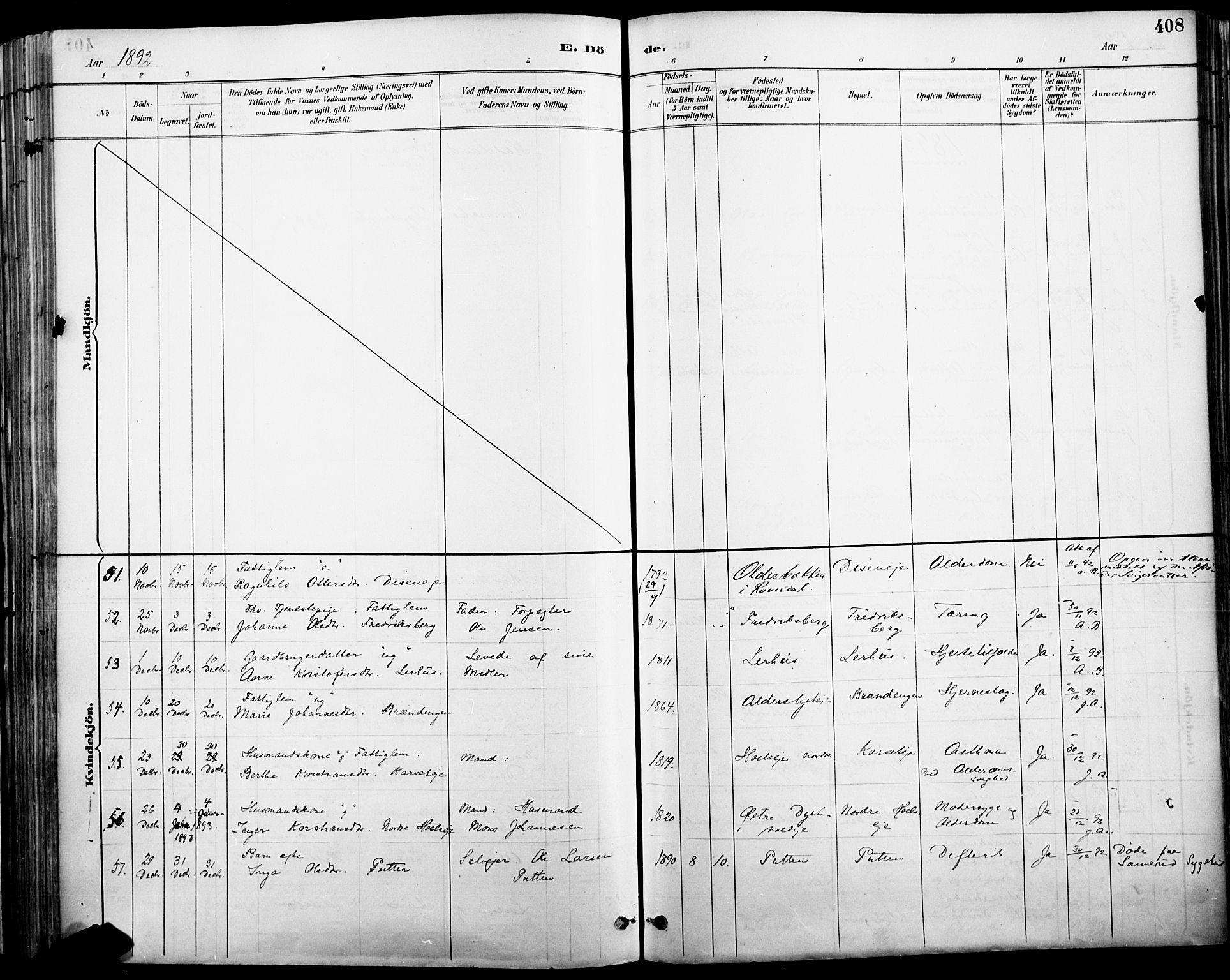 Vang prestekontor, Hedmark, SAH/PREST-008/H/Ha/Haa/L0019A: Ministerialbok nr. 19, 1886-1900, s. 408