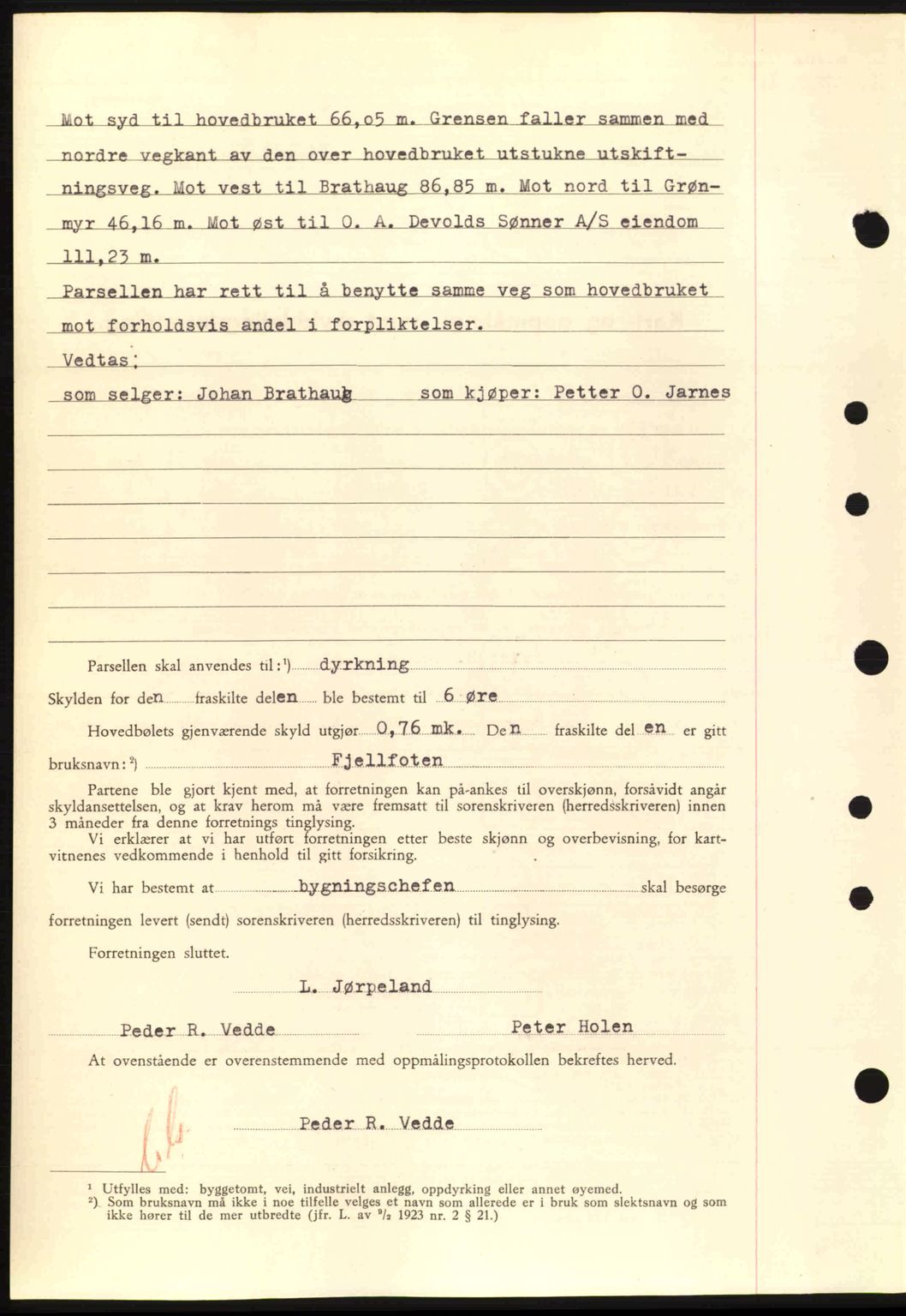 Nordre Sunnmøre sorenskriveri, AV/SAT-A-0006/1/2/2C/2Ca: Pantebok nr. A15, 1942-1943, Dagboknr: 96/1943