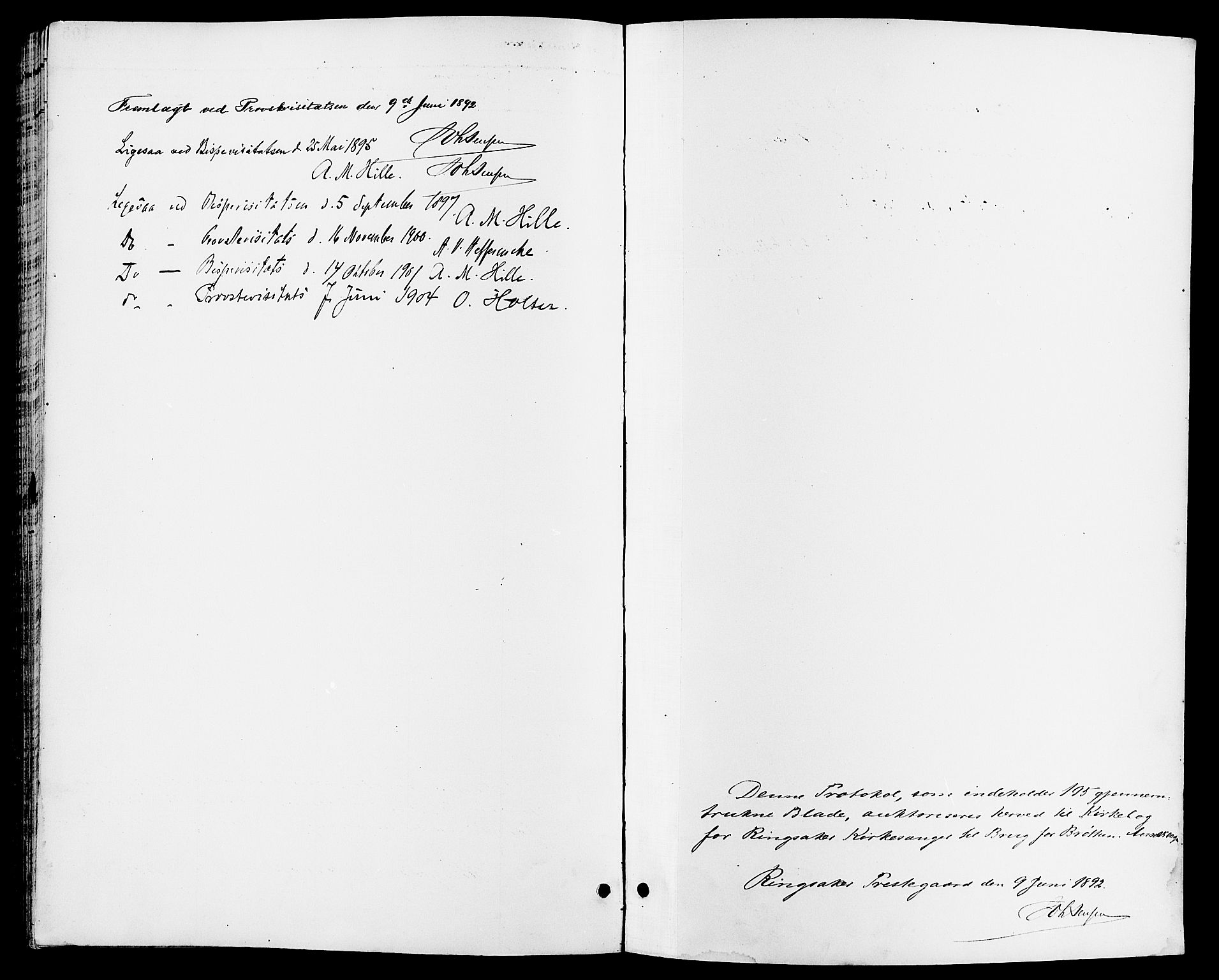 Ringsaker prestekontor, SAH/PREST-014/L/La/L0013: Klokkerbok nr. 13, 1891-1904