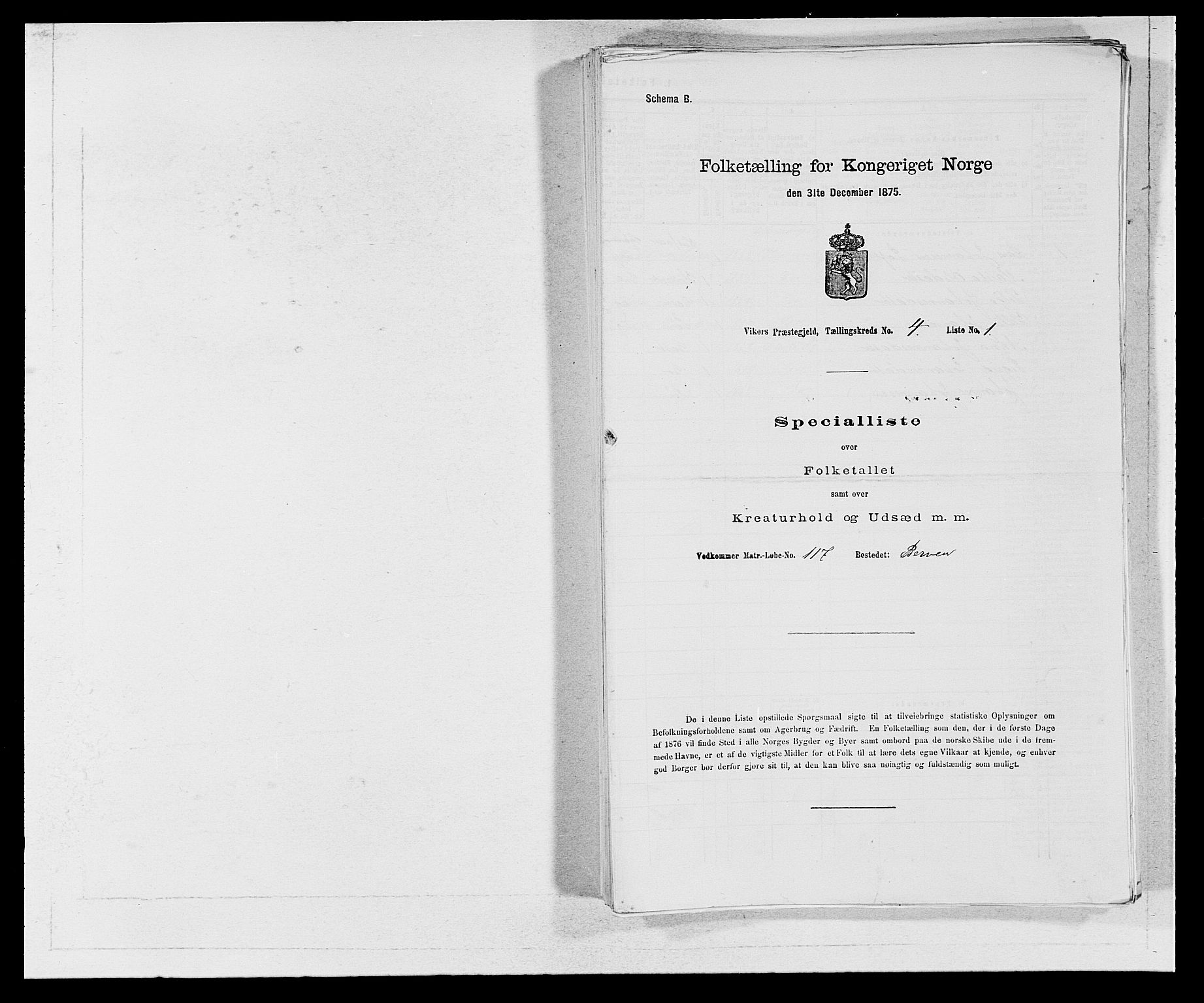 SAB, Folketelling 1875 for 1238P Vikør prestegjeld, 1875, s. 521