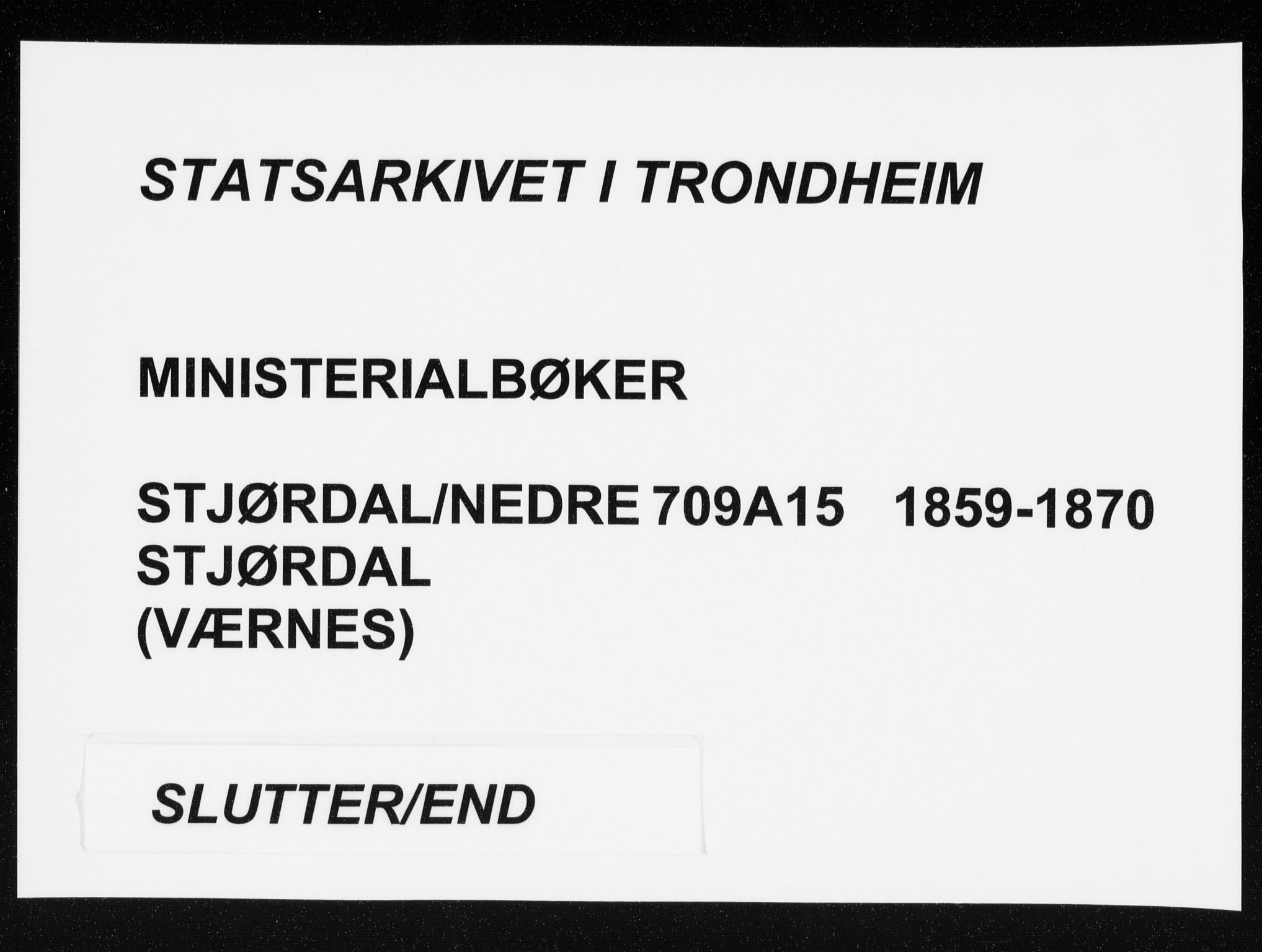 Ministerialprotokoller, klokkerbøker og fødselsregistre - Nord-Trøndelag, SAT/A-1458/709/L0075: Ministerialbok nr. 709A15, 1859-1870