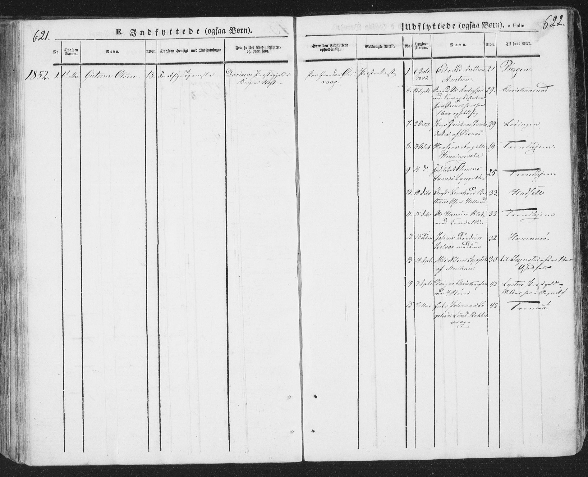 Ministerialprotokoller, klokkerbøker og fødselsregistre - Nordland, SAT/A-1459/874/L1072: Klokkerbok nr. 874C01, 1843-1859, s. 621-622