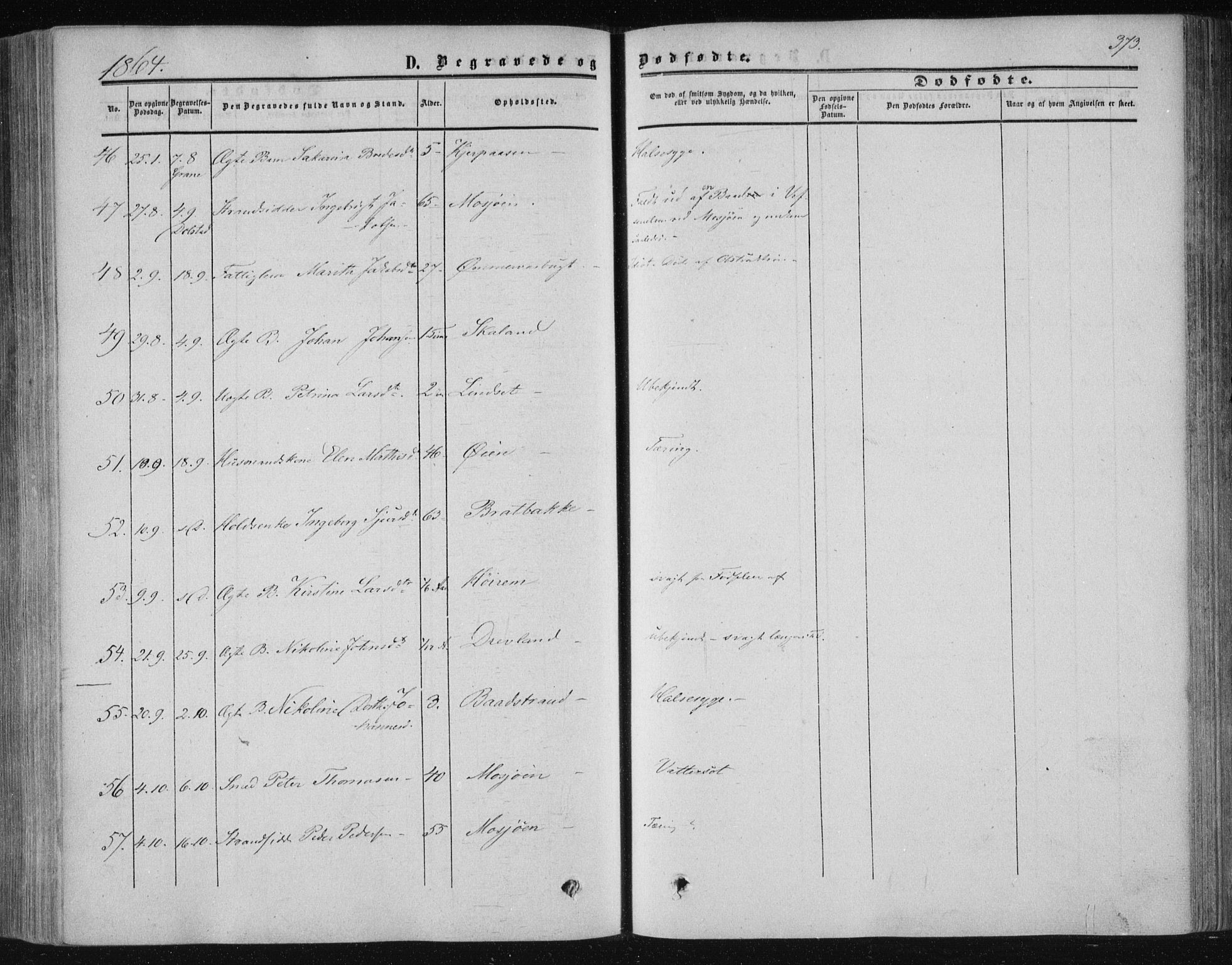 Ministerialprotokoller, klokkerbøker og fødselsregistre - Nordland, AV/SAT-A-1459/820/L0293: Ministerialbok nr. 820A14, 1855-1865, s. 373