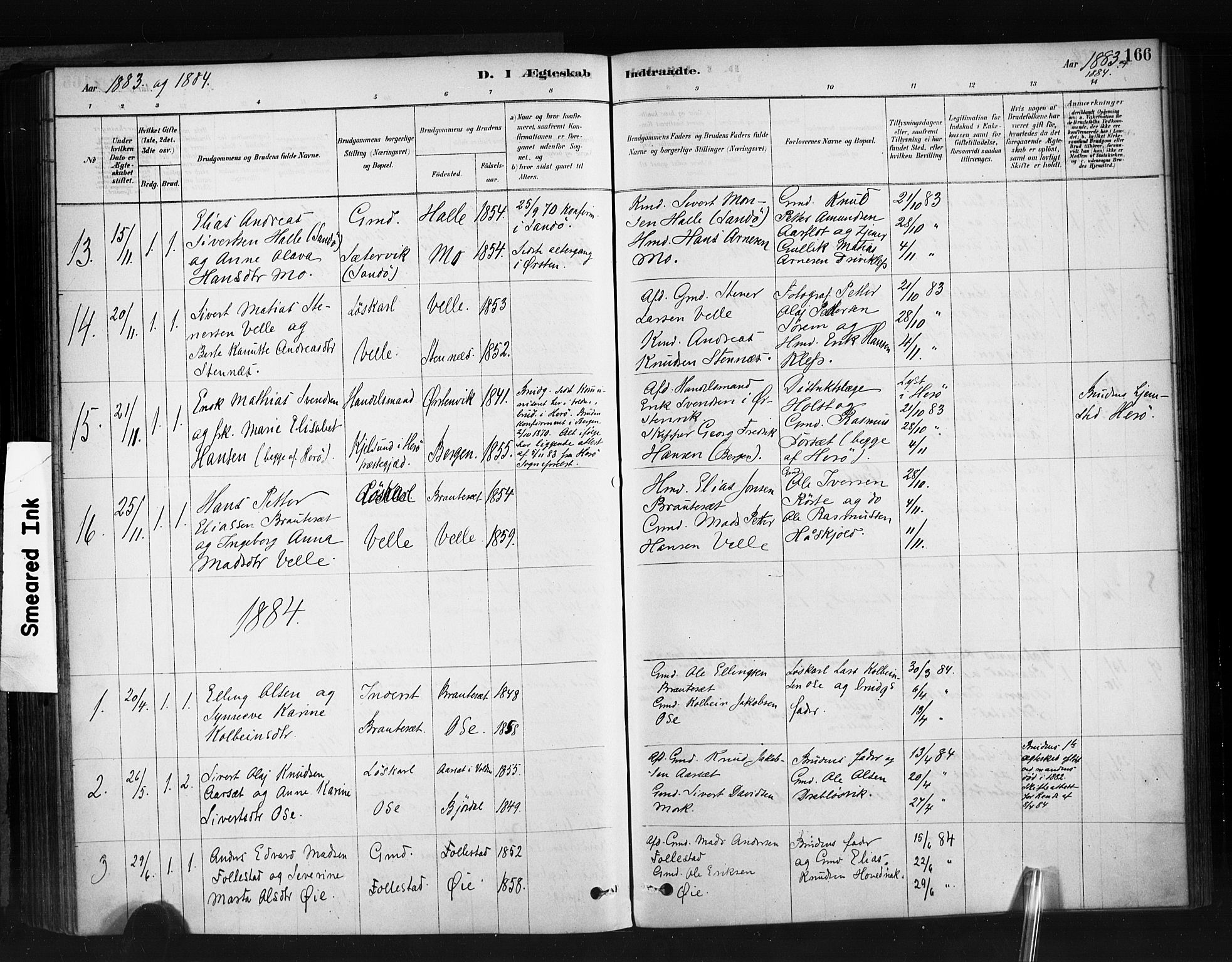 Ministerialprotokoller, klokkerbøker og fødselsregistre - Møre og Romsdal, SAT/A-1454/513/L0176: Ministerialbok nr. 513A03, 1877-1889, s. 166