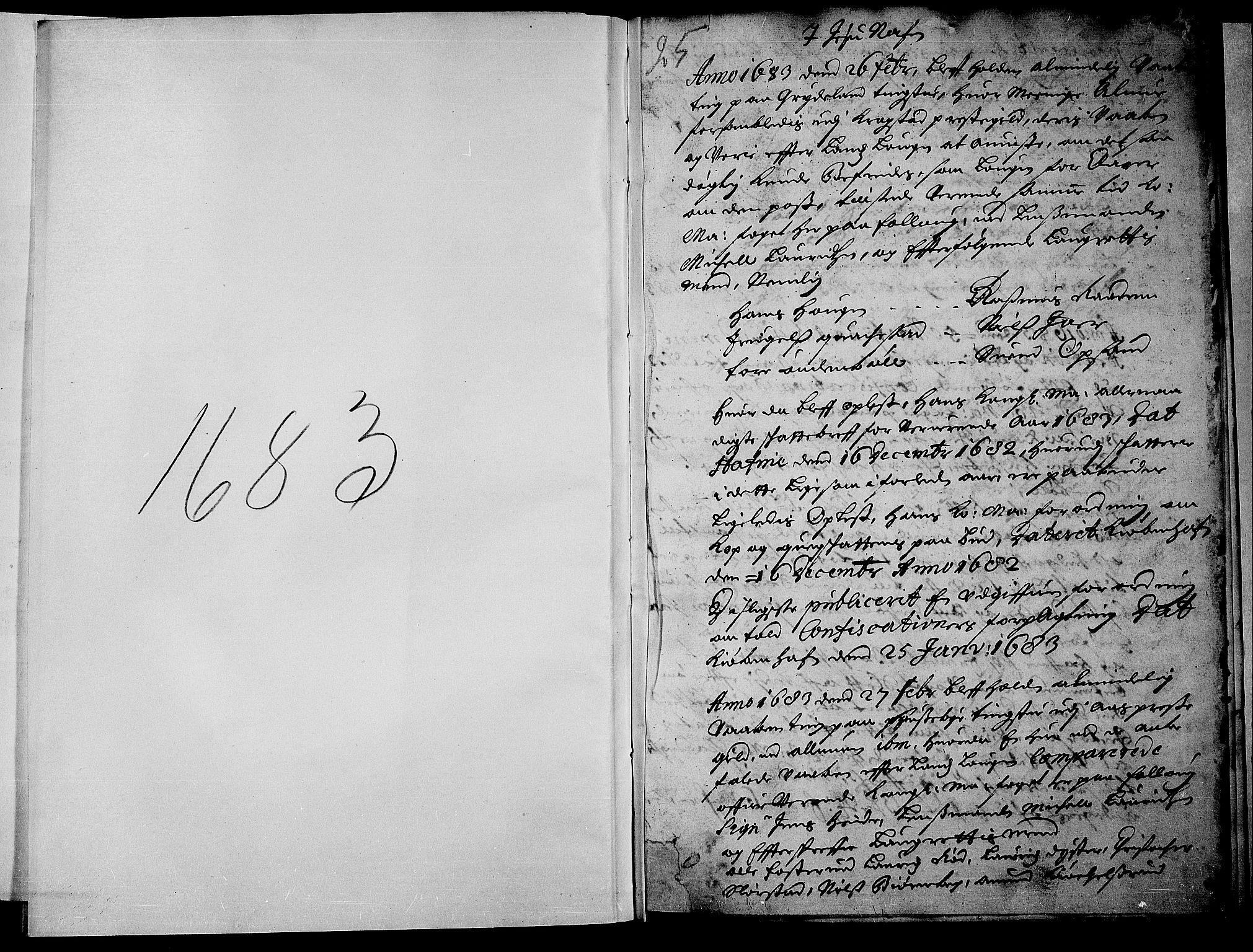 Follo sorenskriveri, AV/SAO-A-10274/F/Fb/Fba/L0018: Tingbok, 1683, s. 0b-1a