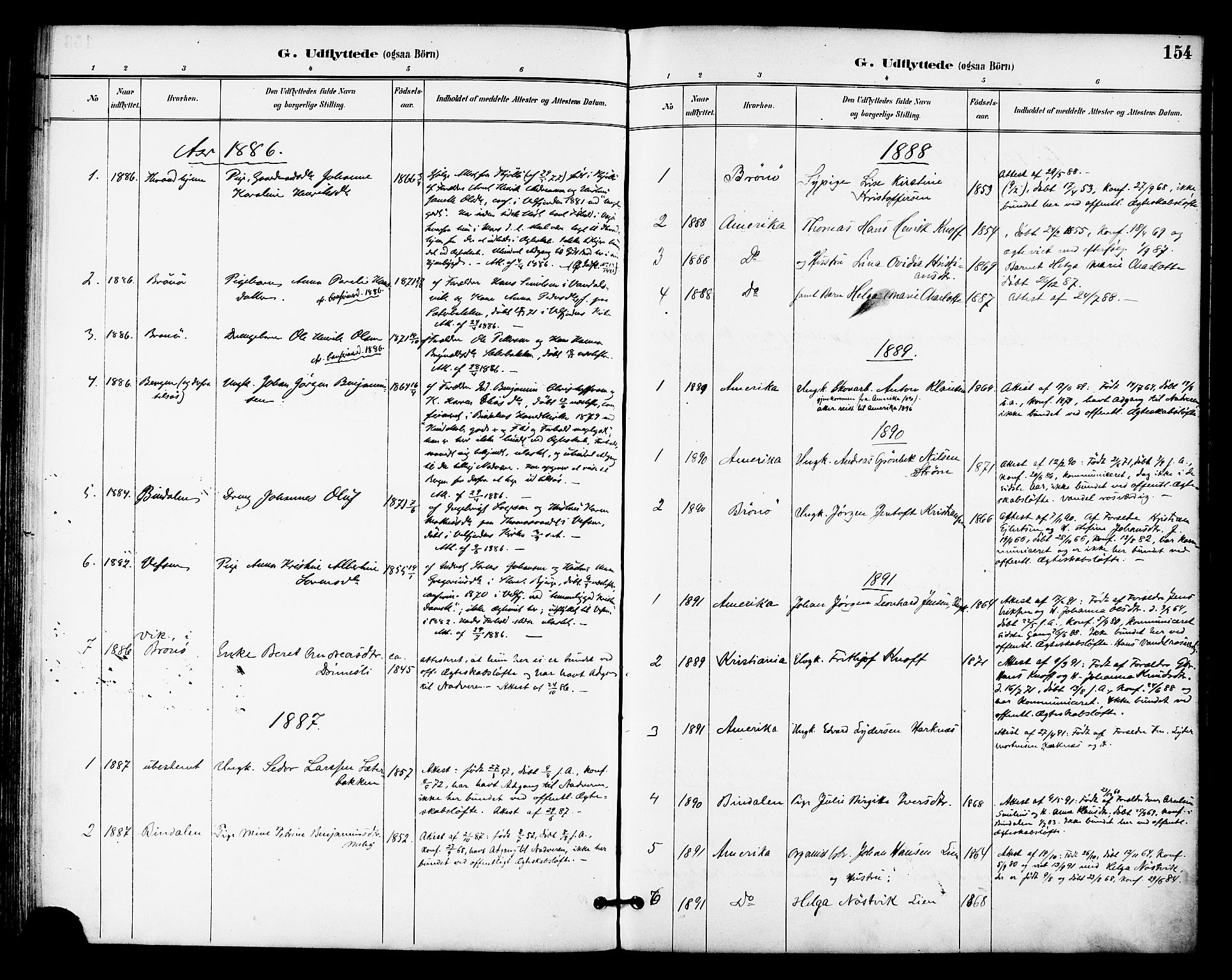 Ministerialprotokoller, klokkerbøker og fødselsregistre - Nordland, AV/SAT-A-1459/814/L0226: Ministerialbok nr. 814A07, 1886-1898, s. 154