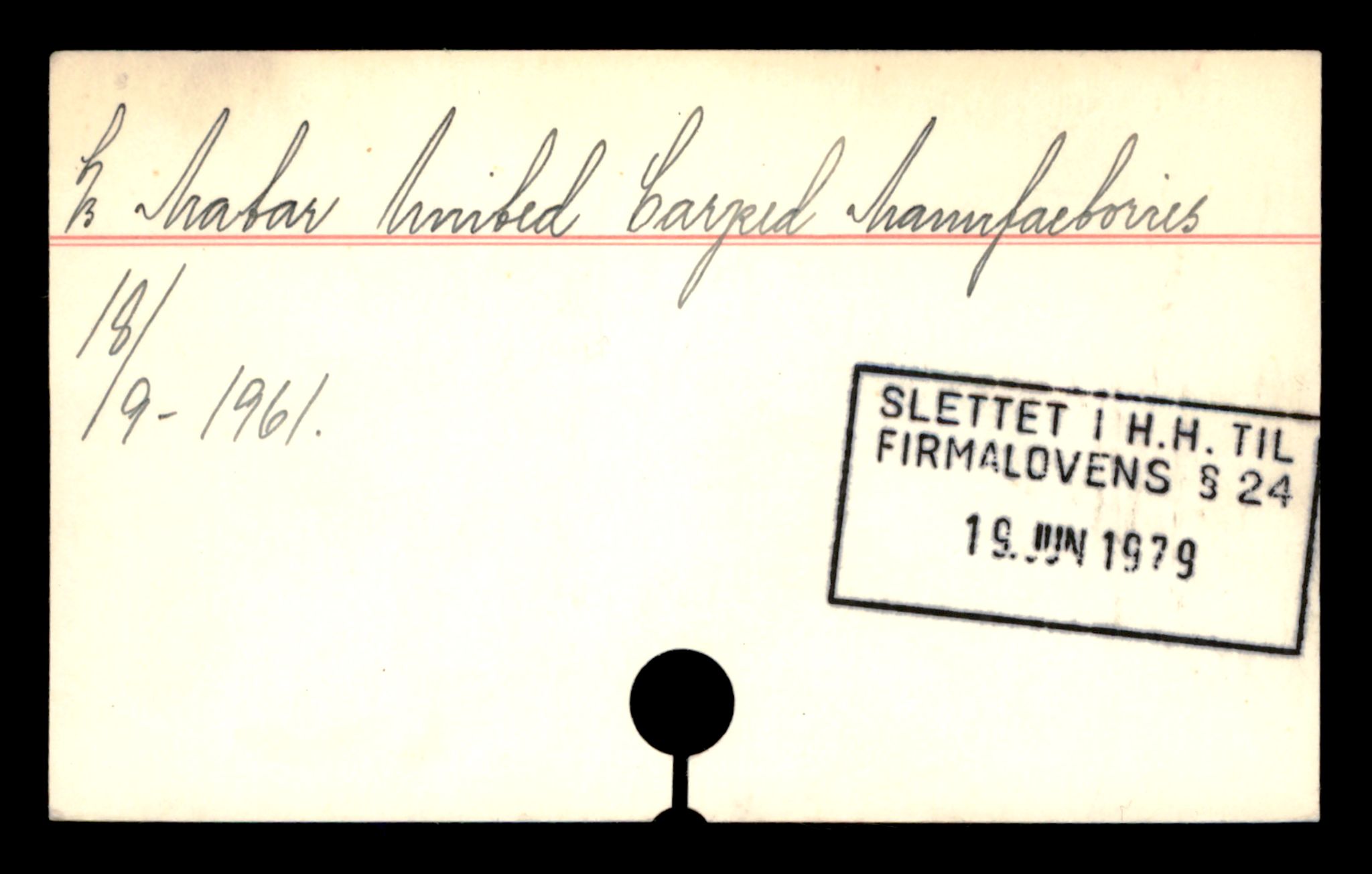 Oslo byfogd, Handelsregisteret, SAT/A-10867/G/Ga/Gad/L0054: Kartotekkort - Slettede foretak, Mat-Mos, 1890-1990
