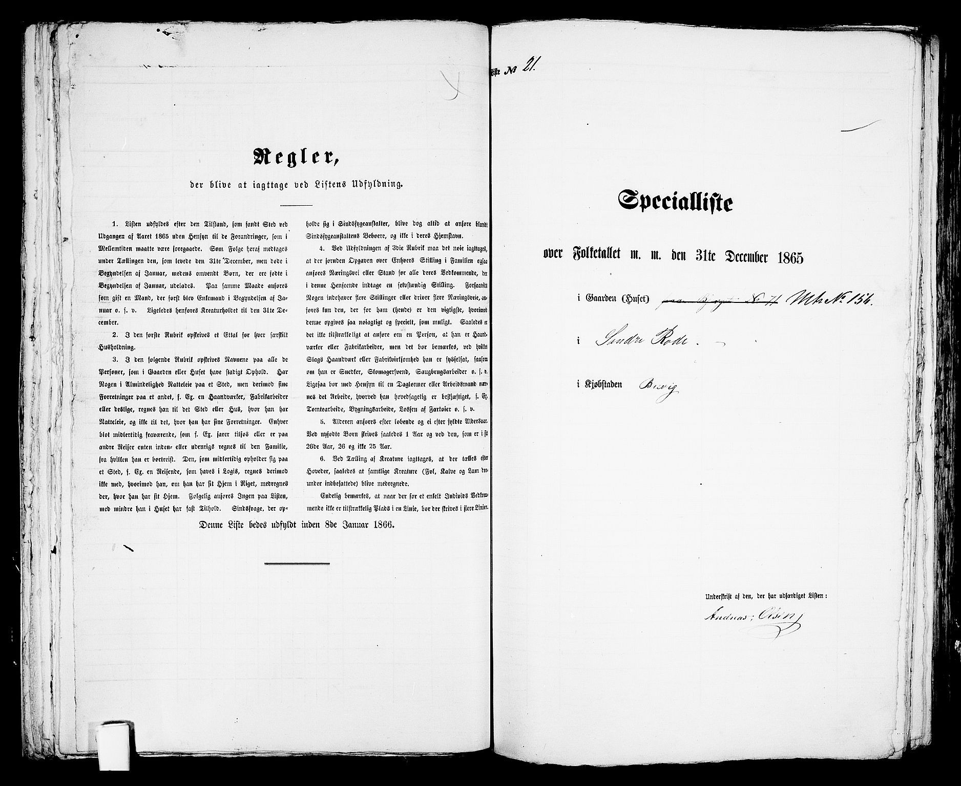 RA, Folketelling 1865 for 0804P Brevik prestegjeld, 1865, s. 419