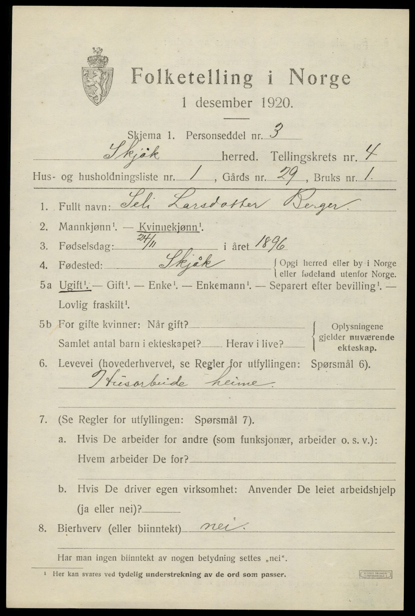 SAH, Folketelling 1920 for 0513 Skjåk herred, 1920, s. 2102