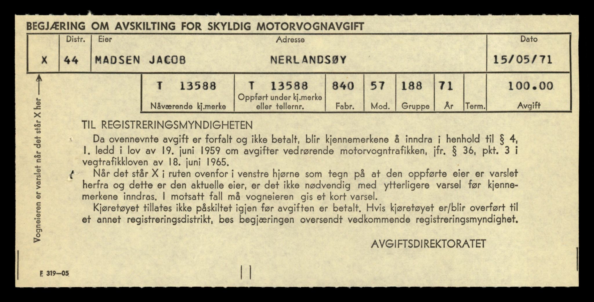 Møre og Romsdal vegkontor - Ålesund trafikkstasjon, AV/SAT-A-4099/F/Fe/L0040: Registreringskort for kjøretøy T 13531 - T 13709, 1927-1998, s. 1037