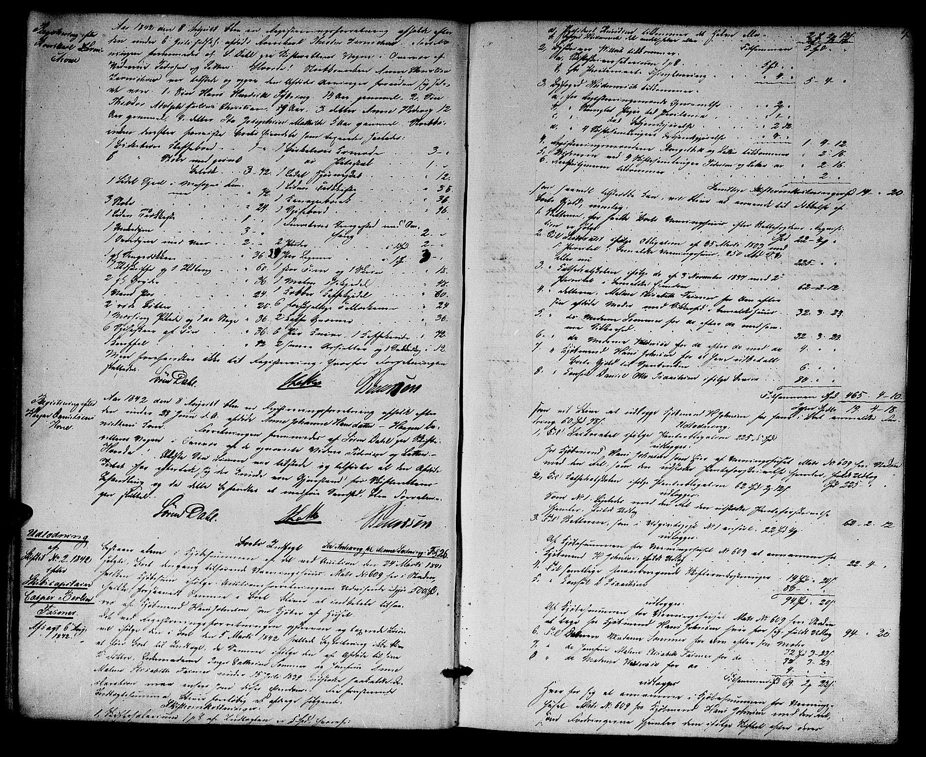 Kristiansand byrett, AV/SAK-1223-0001/H/Hc/L0023: Skifteprotokoll nr. 19, 1842-1845, s. 16b-17a