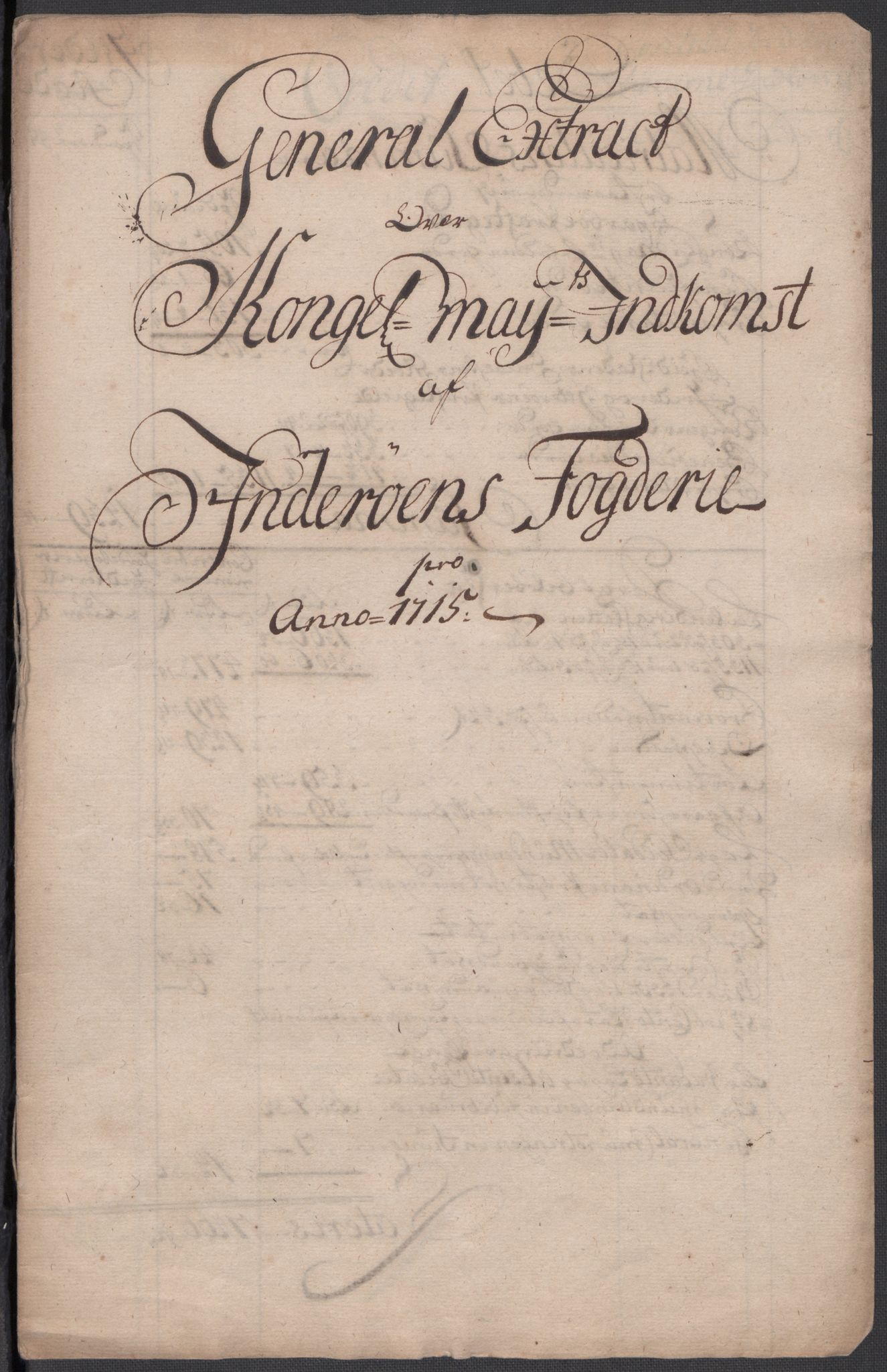 Rentekammeret inntil 1814, Reviderte regnskaper, Fogderegnskap, RA/EA-4092/R63/L4323: Fogderegnskap Inderøy, 1715, s. 11