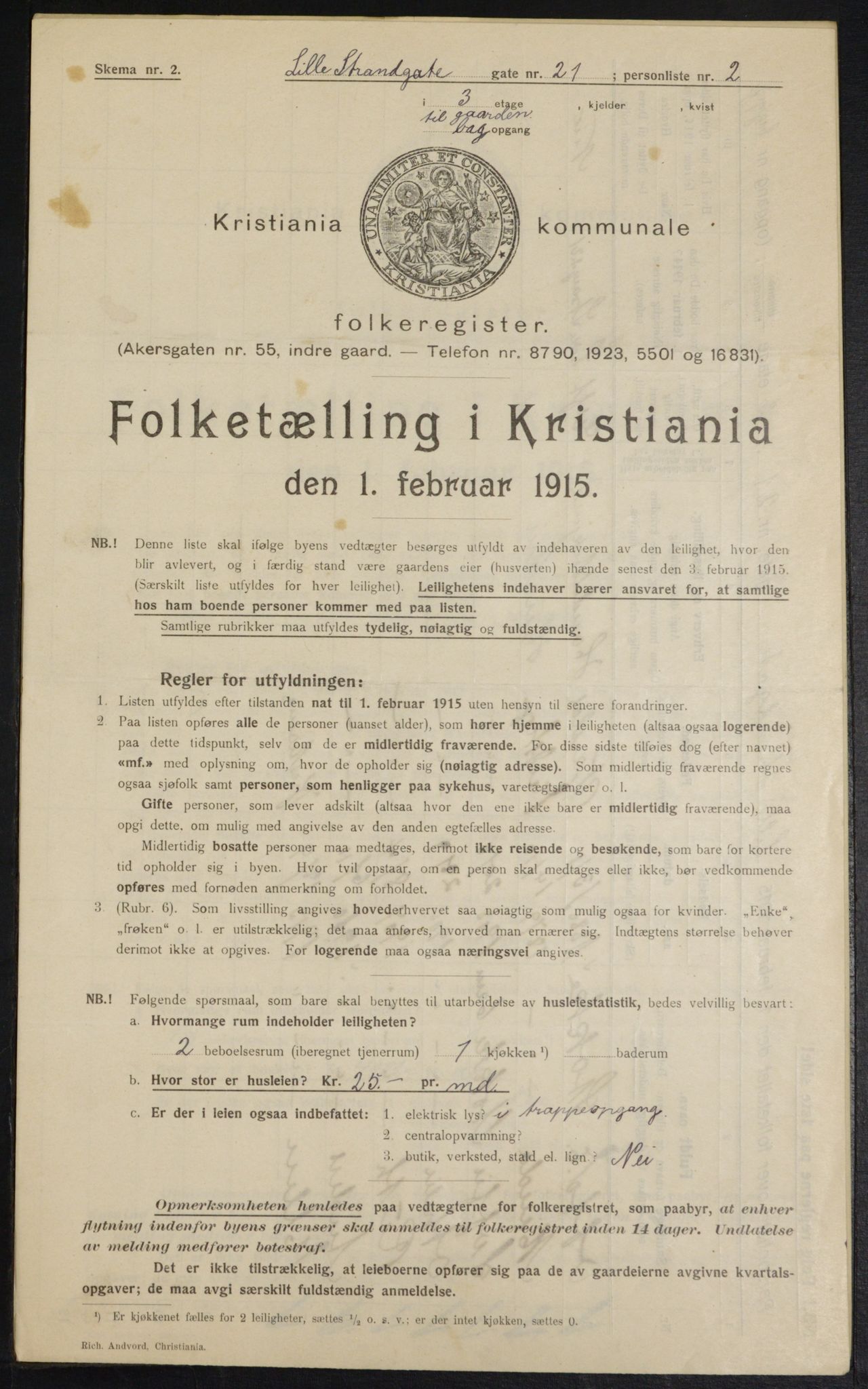 OBA, Kommunal folketelling 1.2.1915 for Kristiania, 1915, s. 57097