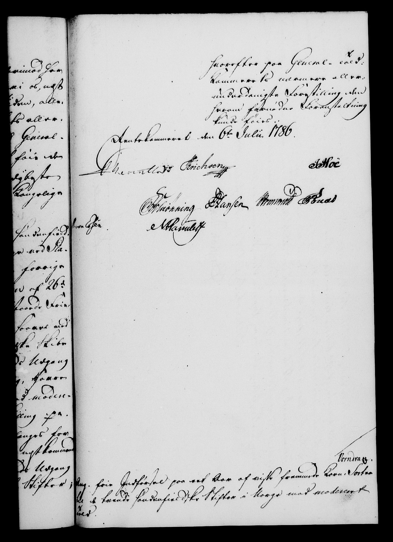 Rentekammeret, Kammerkanselliet, RA/EA-3111/G/Gf/Gfa/L0068: Norsk relasjons- og resolusjonsprotokoll (merket RK 52.68), 1786, s. 487