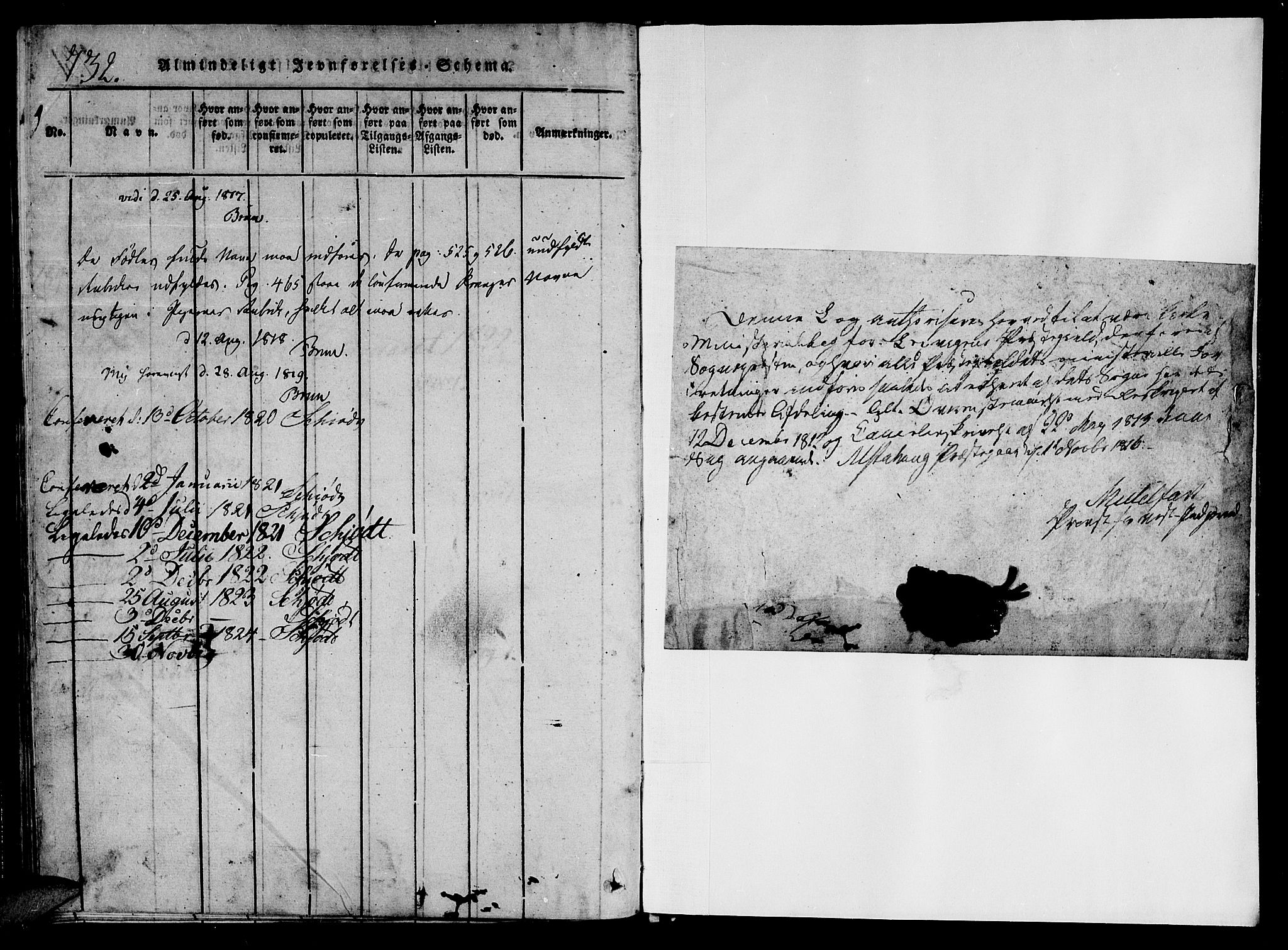 Ministerialprotokoller, klokkerbøker og fødselsregistre - Nord-Trøndelag, AV/SAT-A-1458/701/L0005: Ministerialbok nr. 701A05 /1, 1816-1825, s. 732-733