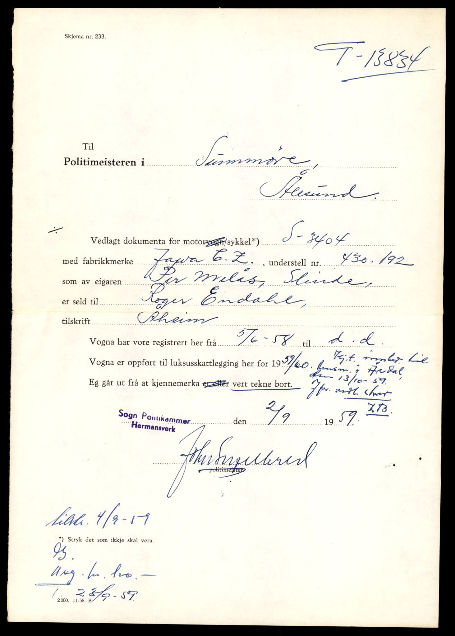Møre og Romsdal vegkontor - Ålesund trafikkstasjon, AV/SAT-A-4099/F/Fe/L0041: Registreringskort for kjøretøy T 13710 - T 13905, 1927-1998, s. 2221