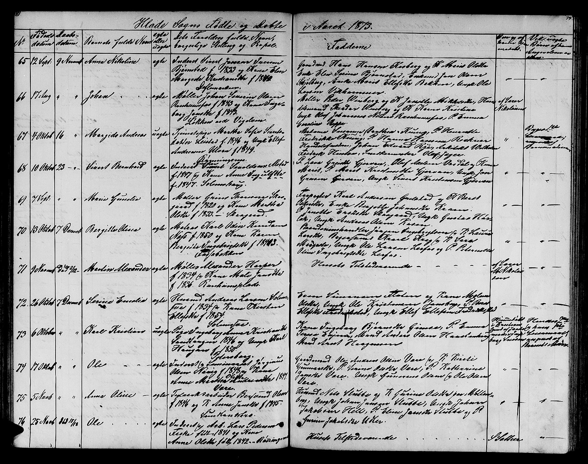 Ministerialprotokoller, klokkerbøker og fødselsregistre - Sør-Trøndelag, SAT/A-1456/606/L0311: Klokkerbok nr. 606C07, 1860-1877, s. 99