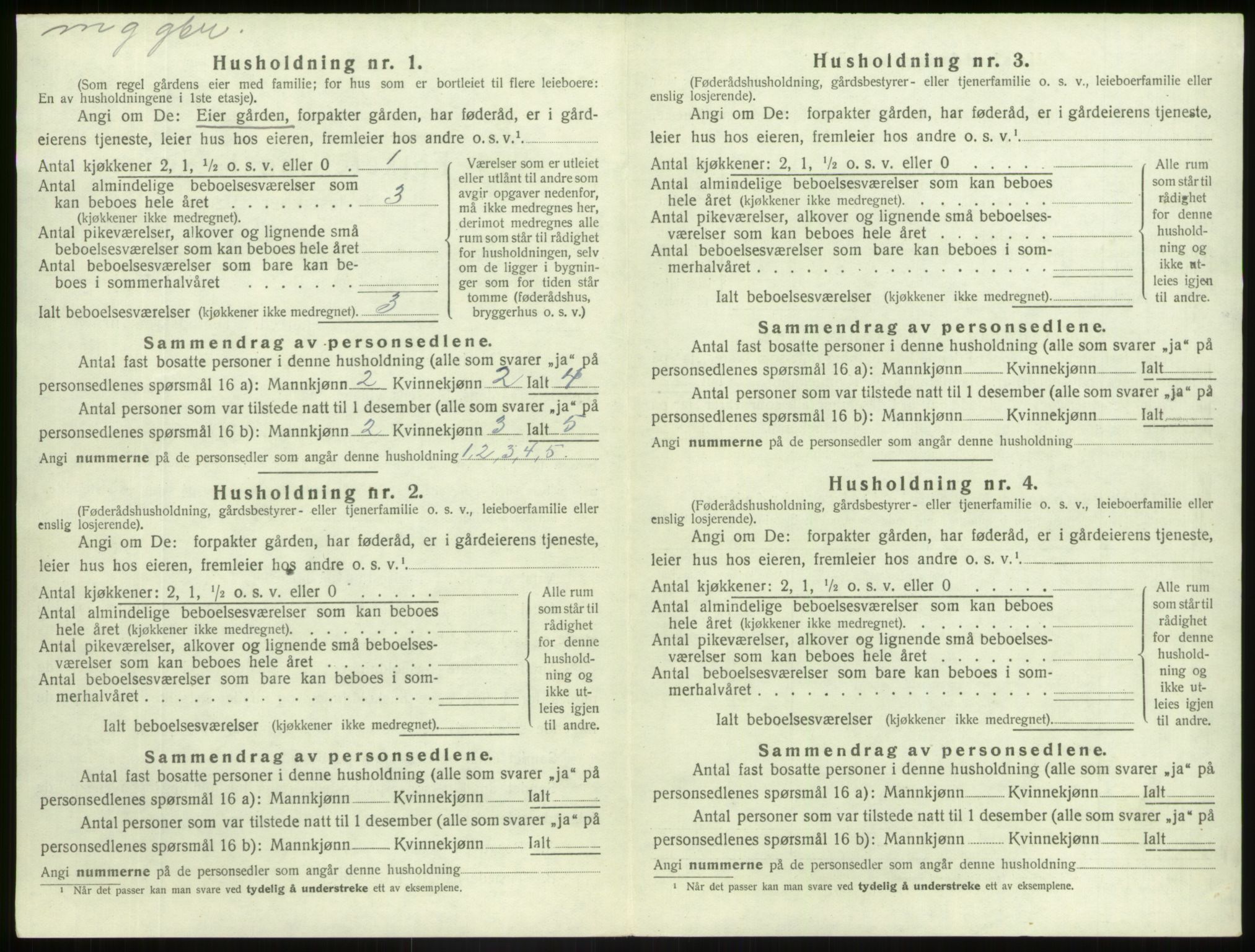 SAB, Folketelling 1920 for 1426 Luster herred, 1920, s. 432