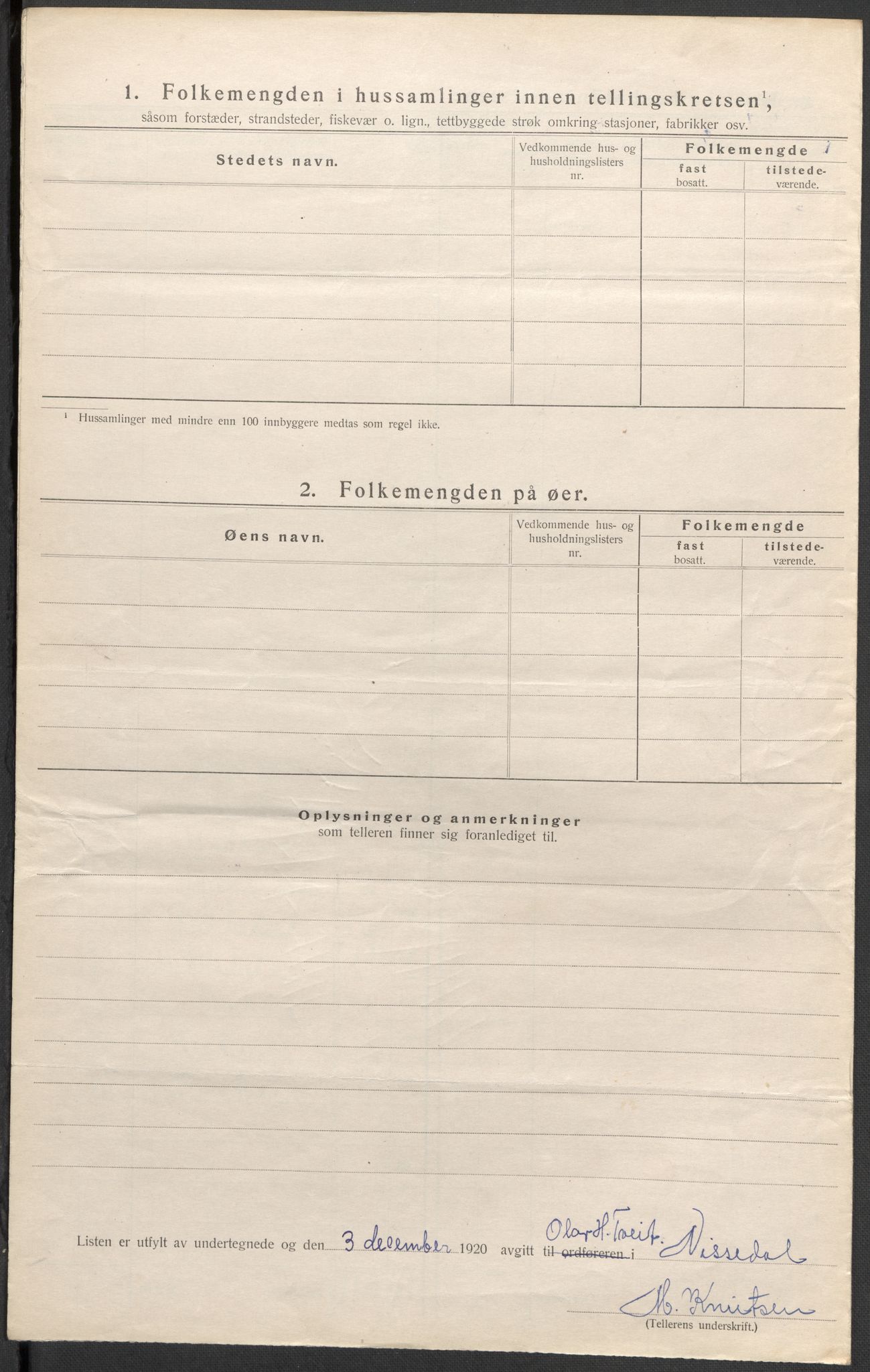 SAKO, Folketelling 1920 for 0830 Nissedal herred, 1920, s. 19