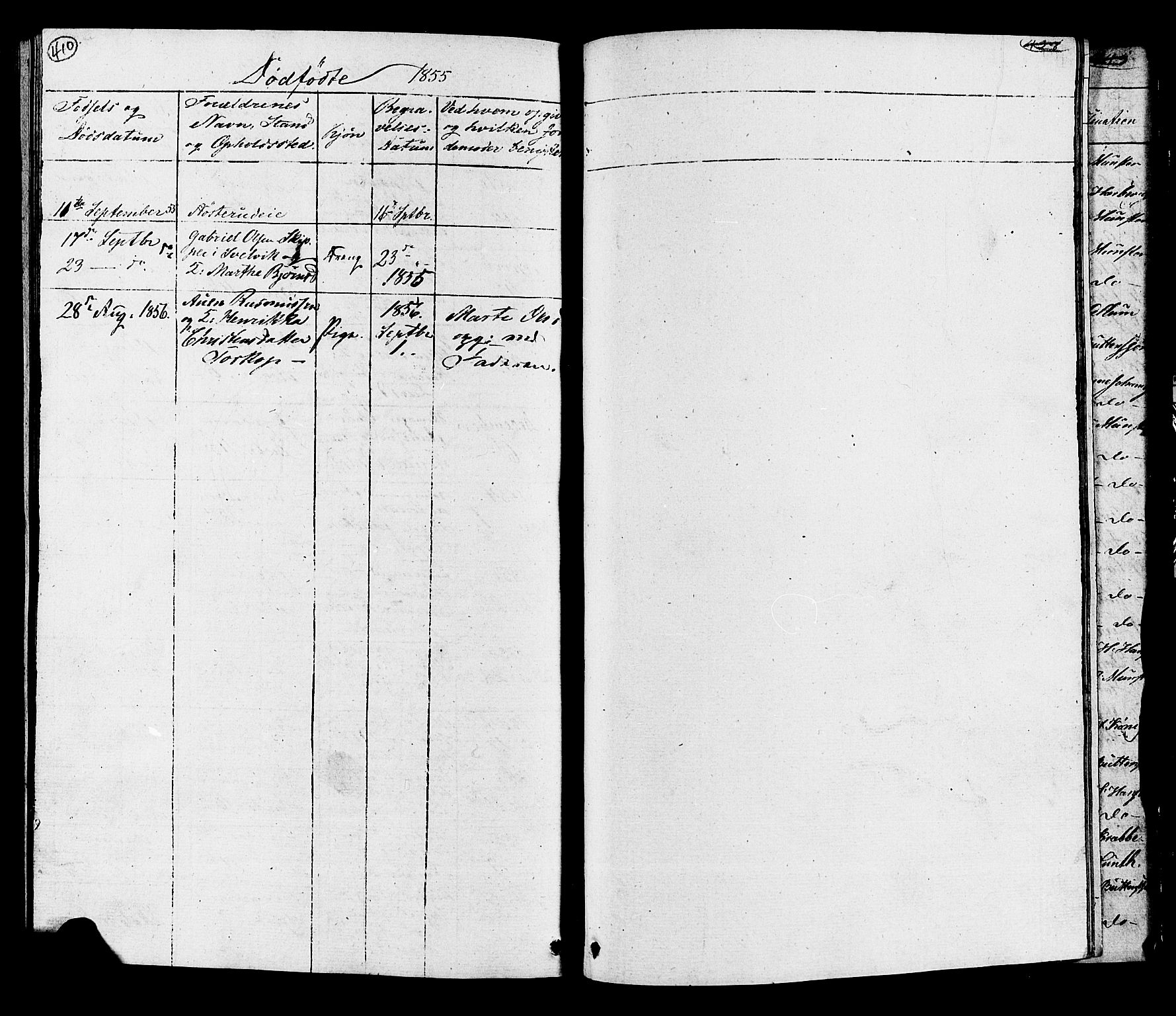 Hurum kirkebøker, AV/SAKO-A-229/G/Ga/L0002: Klokkerbok nr. I 2, 1827-1857, s. 410