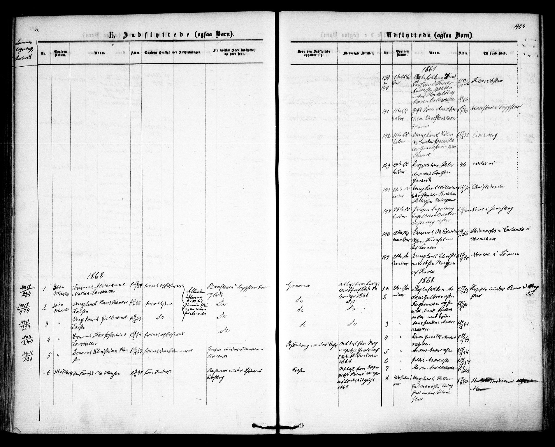 Høland prestekontor Kirkebøker, AV/SAO-A-10346a/F/Fa/L0011: Ministerialbok nr. I 11, 1862-1869, s. 406