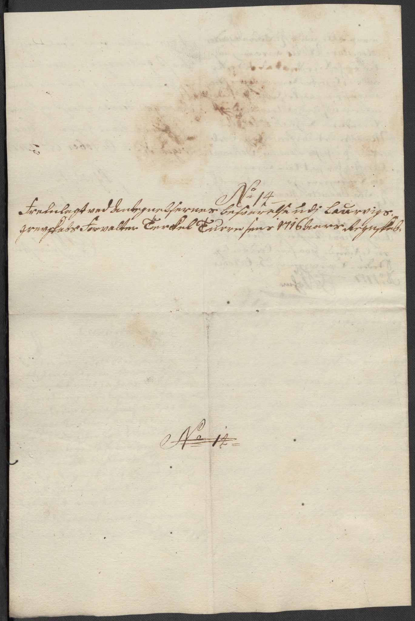 Rentekammeret inntil 1814, Reviderte regnskaper, Fogderegnskap, AV/RA-EA-4092/R33/L1987: Fogderegnskap Larvik grevskap, 1716-1717, s. 331