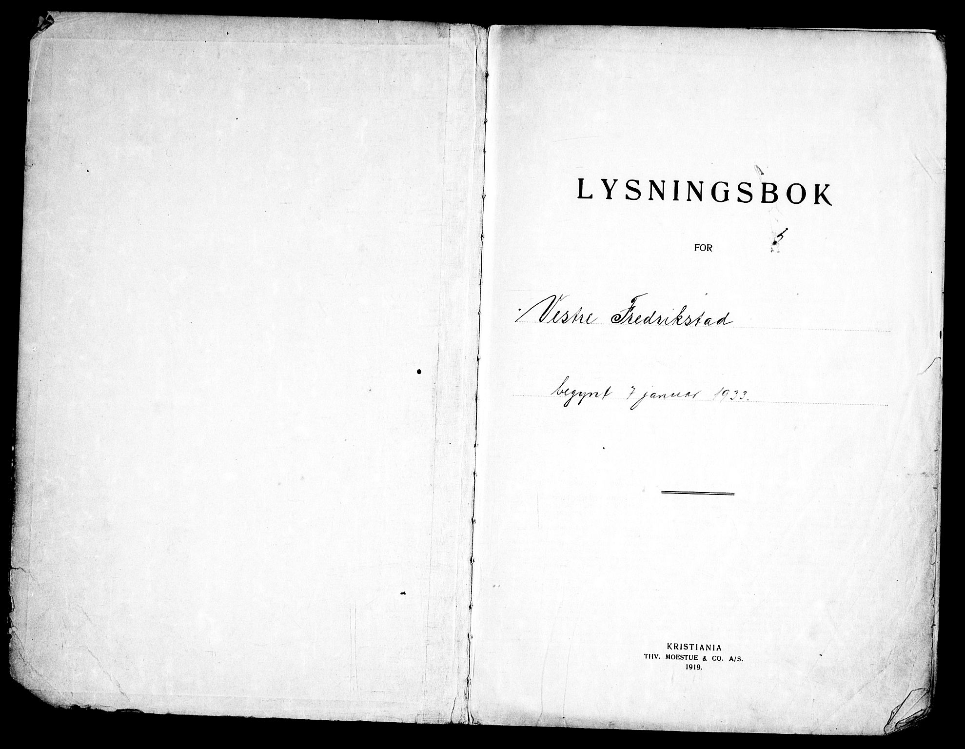 Fredrikstad domkirkes prestekontor Kirkebøker, SAO/A-10906/H/Ha/L0004: Lysningsprotokoll nr. 4, 1933-1947