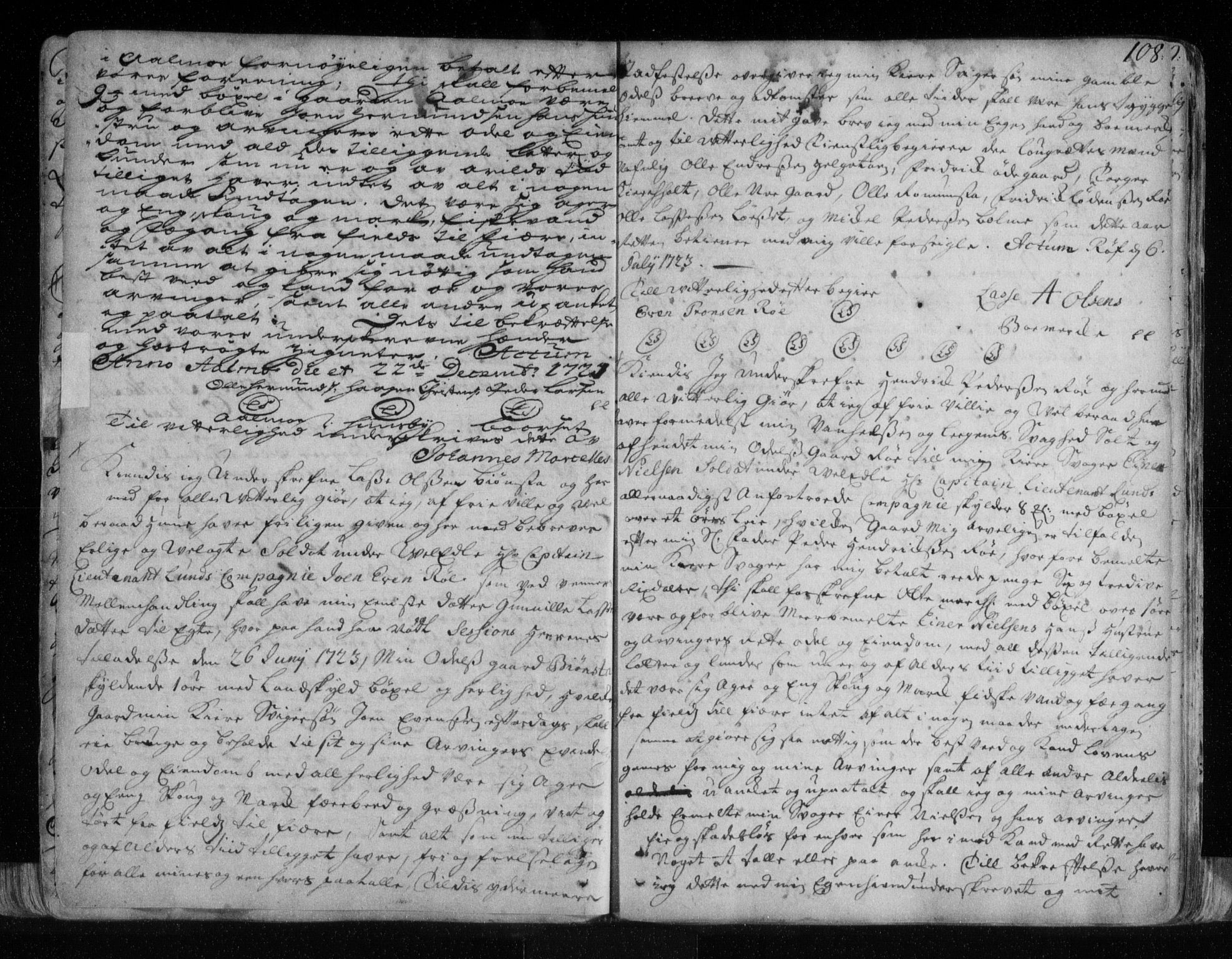 Nordmøre sorenskriveri, SAT/A-4132/1/2/2Ca/L0002: Pantebok nr. B, 1712-1731, s. 108