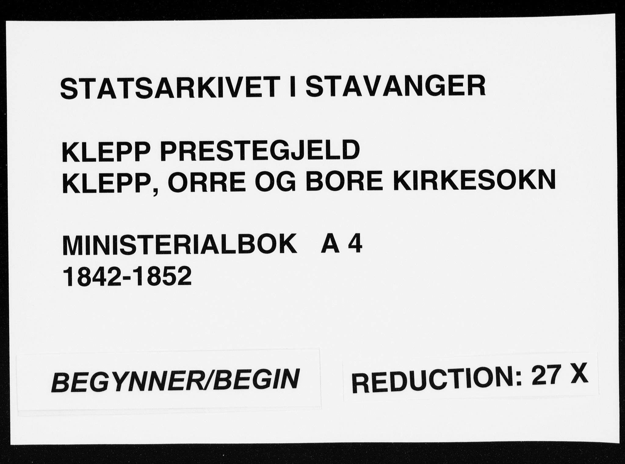 Klepp sokneprestkontor, SAST/A-101803/001/3/30BA/L0004: Ministerialbok nr. A 4, 1842-1852