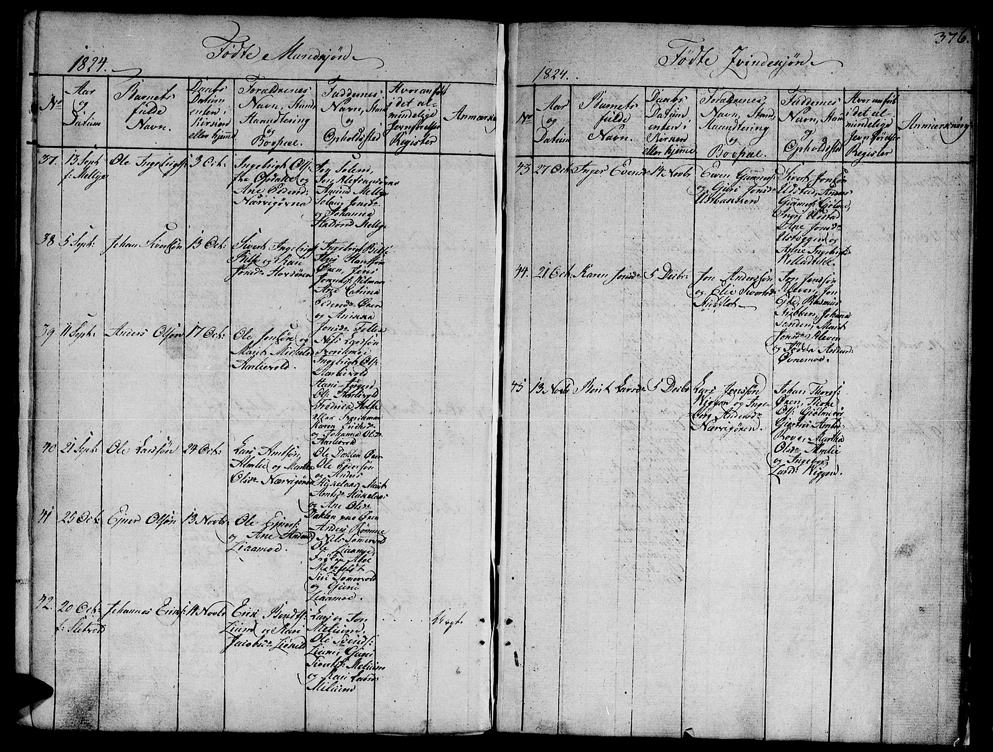 Ministerialprotokoller, klokkerbøker og fødselsregistre - Sør-Trøndelag, AV/SAT-A-1456/668/L0803: Ministerialbok nr. 668A03, 1800-1826, s. 376