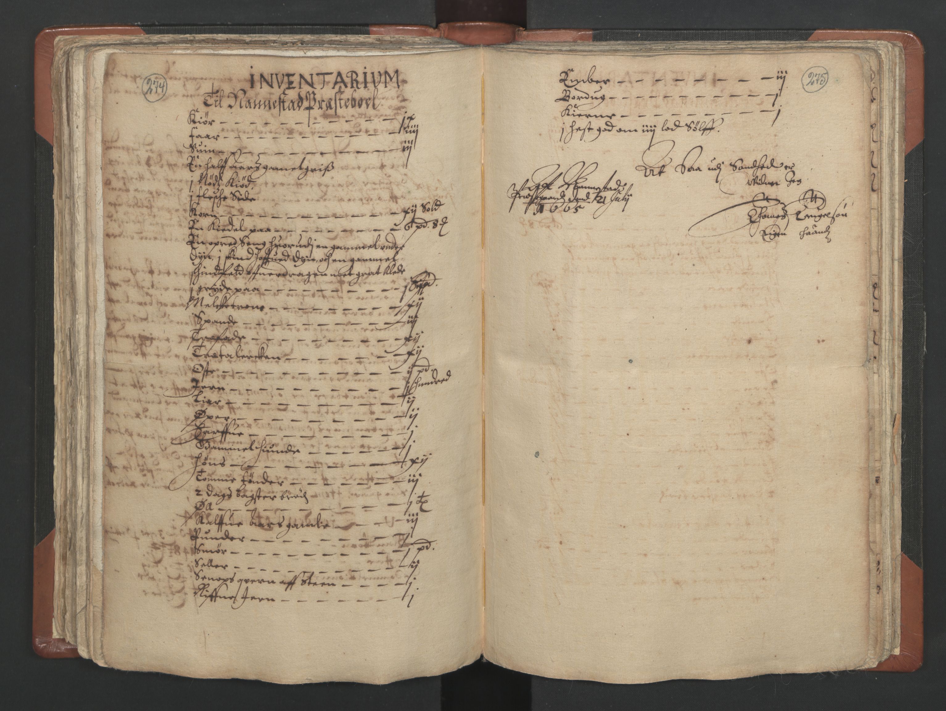 RA, Sogneprestenes manntall 1664-1666, nr. 4: Øvre Romerike prosti, 1664-1666, s. 274-275