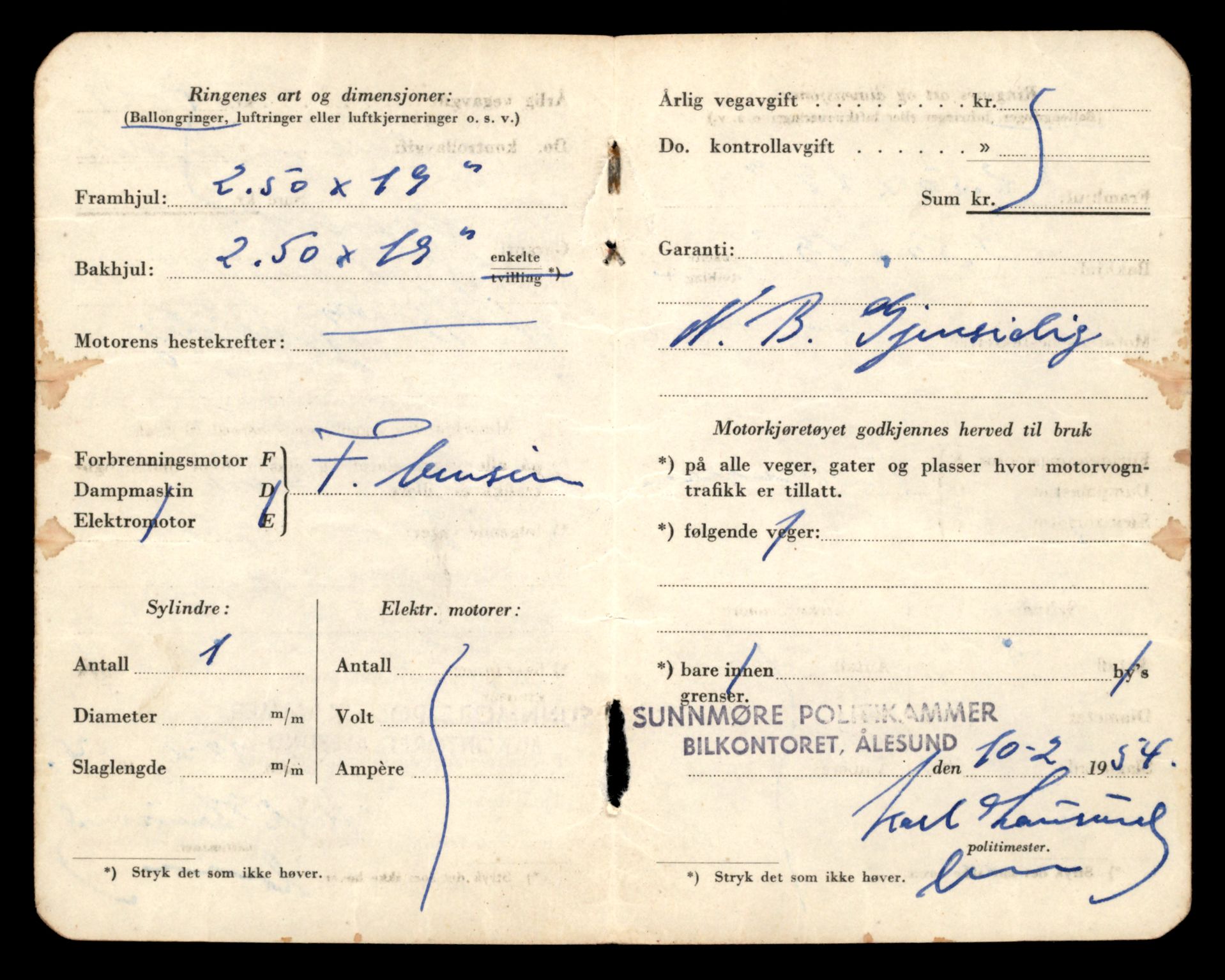Møre og Romsdal vegkontor - Ålesund trafikkstasjon, AV/SAT-A-4099/F/Fe/L0026: Registreringskort for kjøretøy T 11046 - T 11160, 1927-1998, s. 436