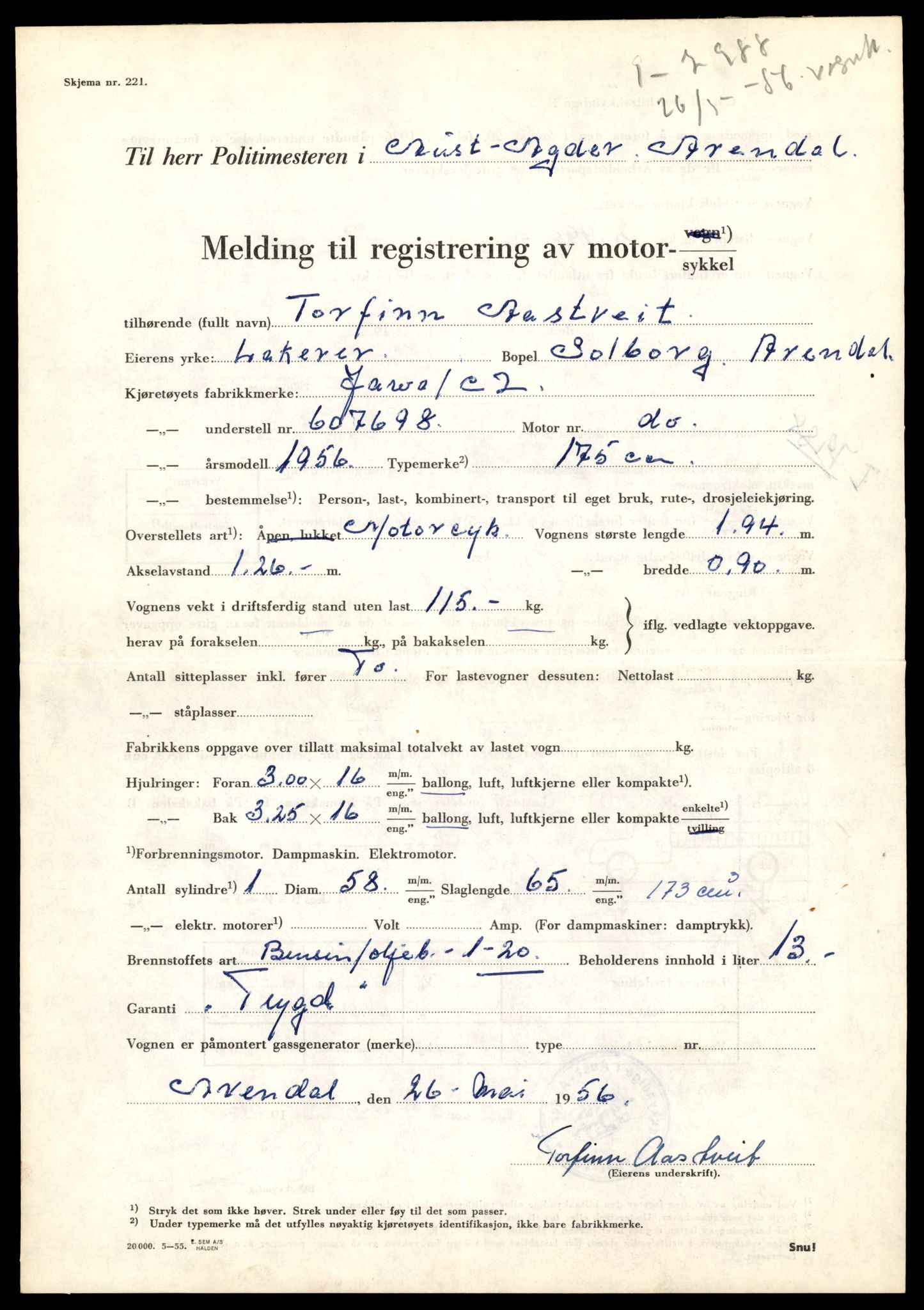 Møre og Romsdal vegkontor - Ålesund trafikkstasjon, AV/SAT-A-4099/F/Fe/L0041: Registreringskort for kjøretøy T 13710 - T 13905, 1927-1998, s. 19