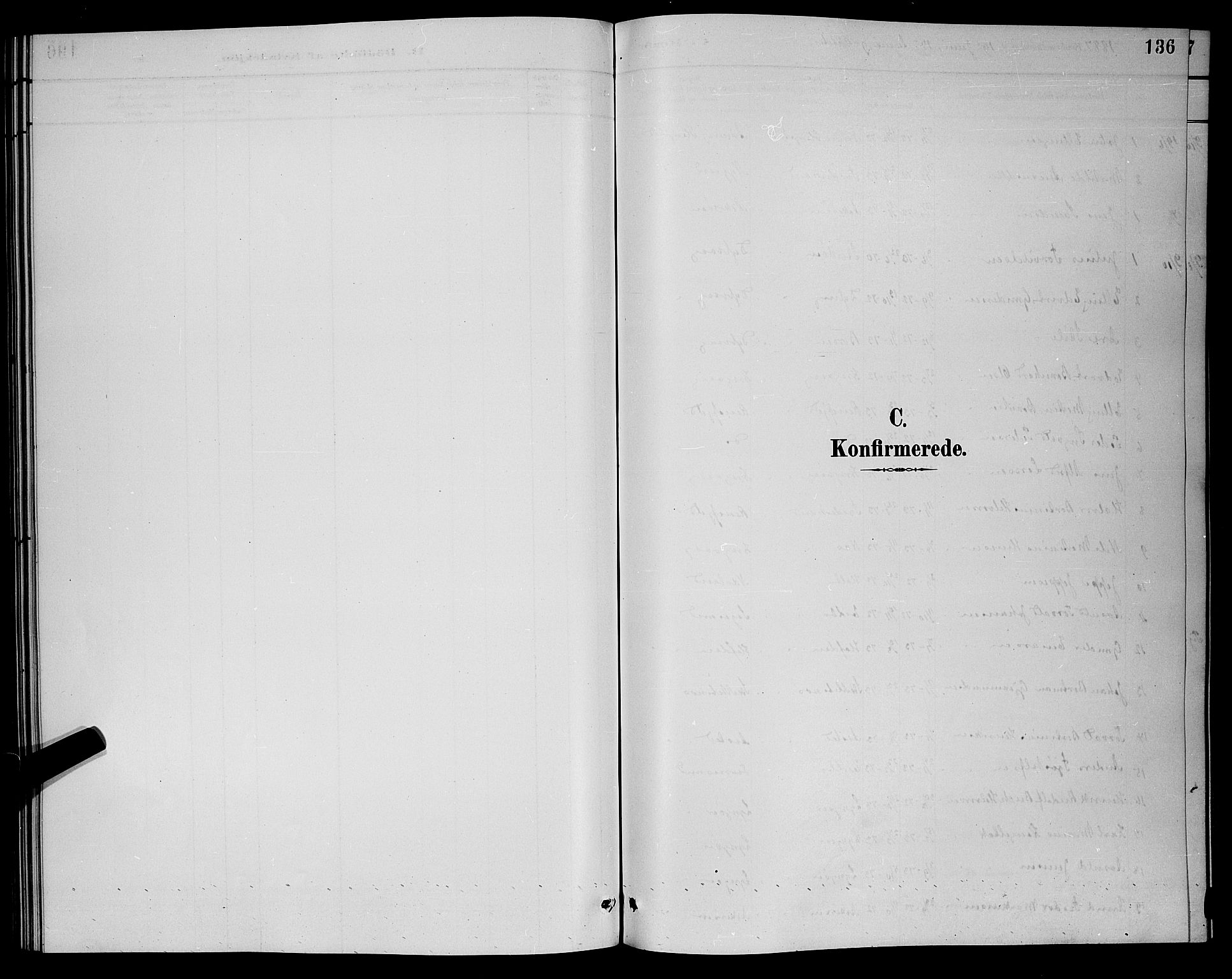 Dypvåg sokneprestkontor, AV/SAK-1111-0007/F/Fb/Fba/L0013: Klokkerbok nr. B 13, 1887-1900, s. 136