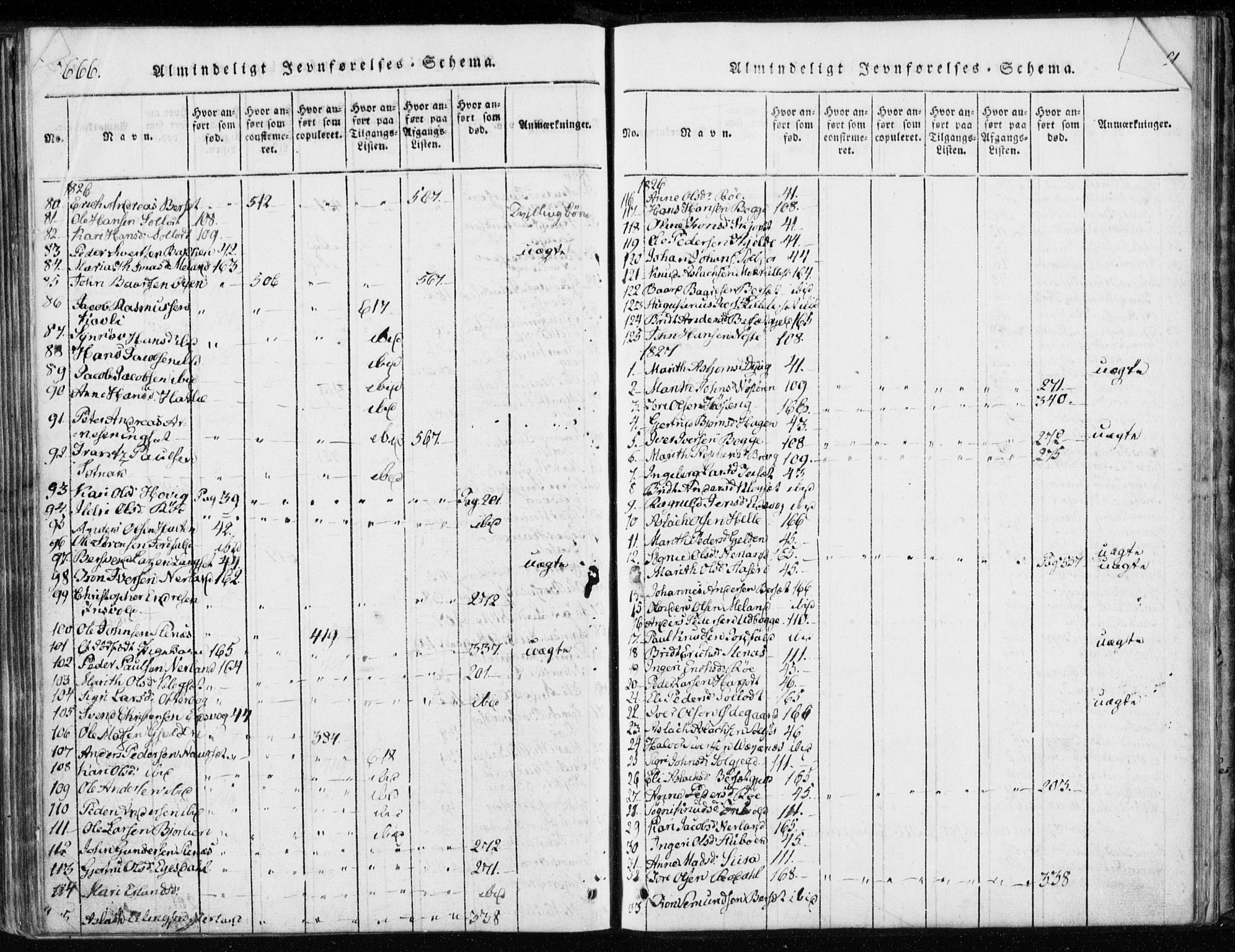 Ministerialprotokoller, klokkerbøker og fødselsregistre - Møre og Romsdal, AV/SAT-A-1454/551/L0623: Ministerialbok nr. 551A03, 1818-1831, s. 666-667