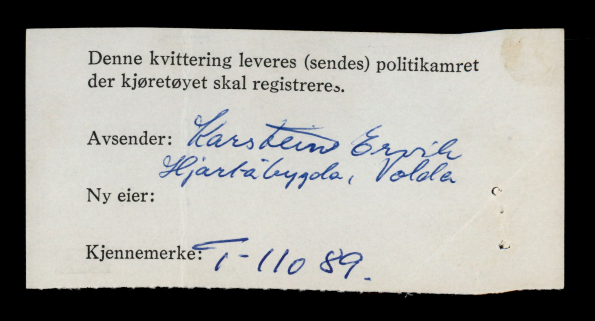 Møre og Romsdal vegkontor - Ålesund trafikkstasjon, AV/SAT-A-4099/F/Fe/L0026: Registreringskort for kjøretøy T 11046 - T 11160, 1927-1998, s. 1234