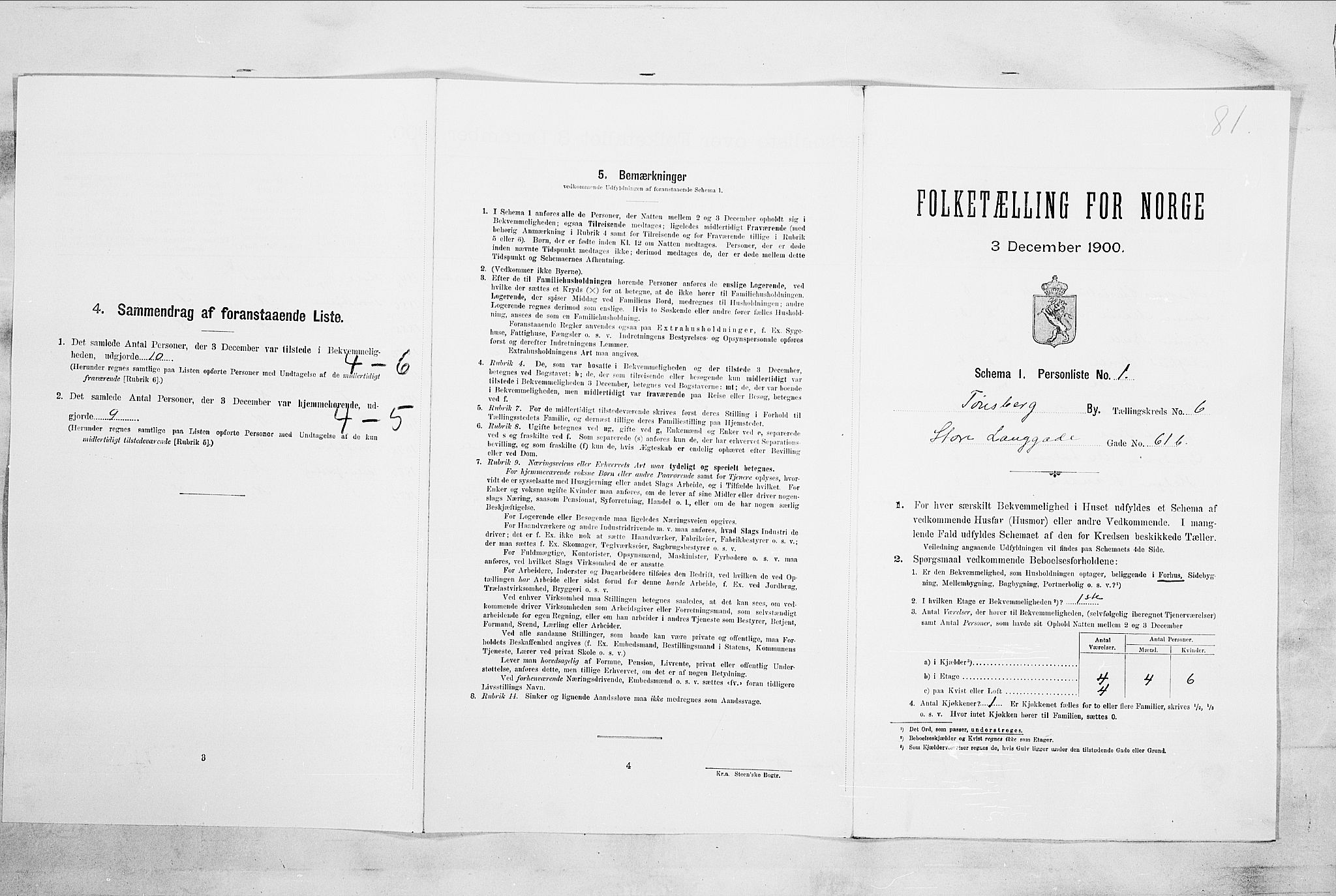 RA, Folketelling 1900 for 0705 Tønsberg kjøpstad, 1900, s. 951