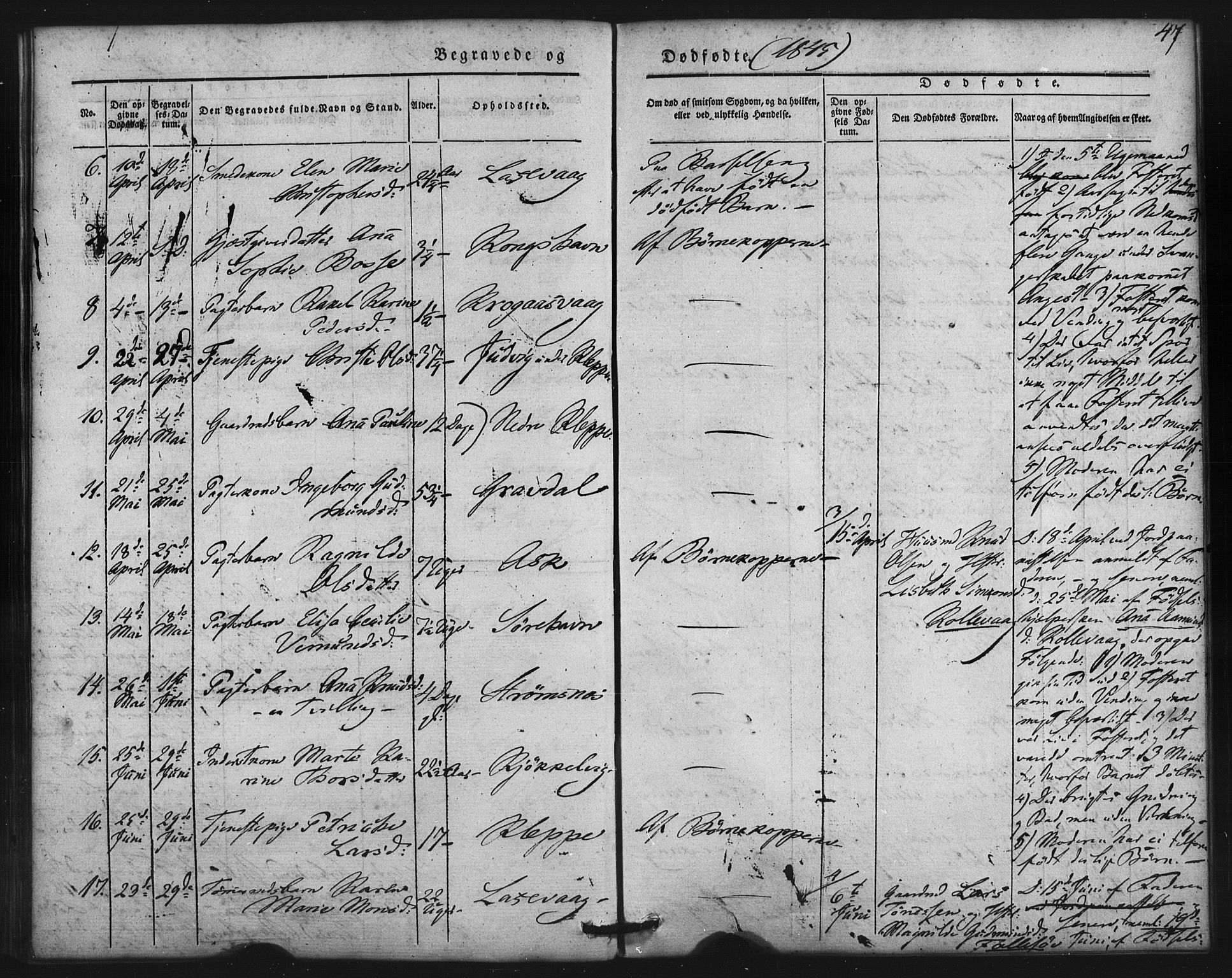 Askøy Sokneprestembete, AV/SAB-A-74101/H/Ha/Haa/Haaa/L0007: Ministerialbok nr. A 7, 1842-1852, s. 47