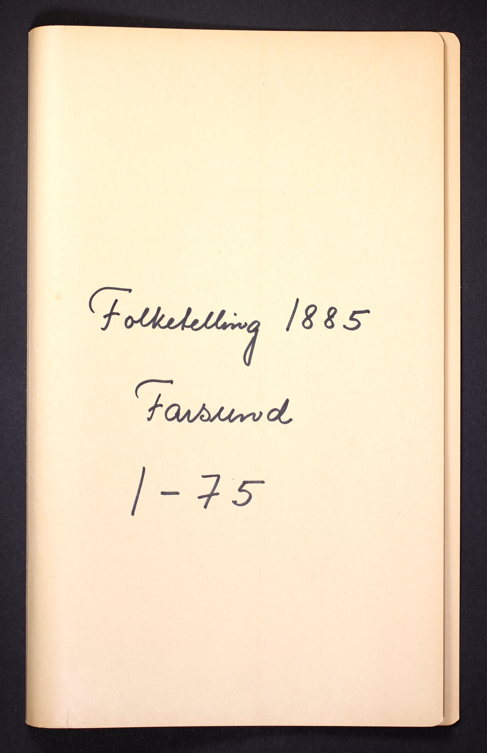 SAK, Folketelling 1885 for 1003 Farsund ladested, 1885