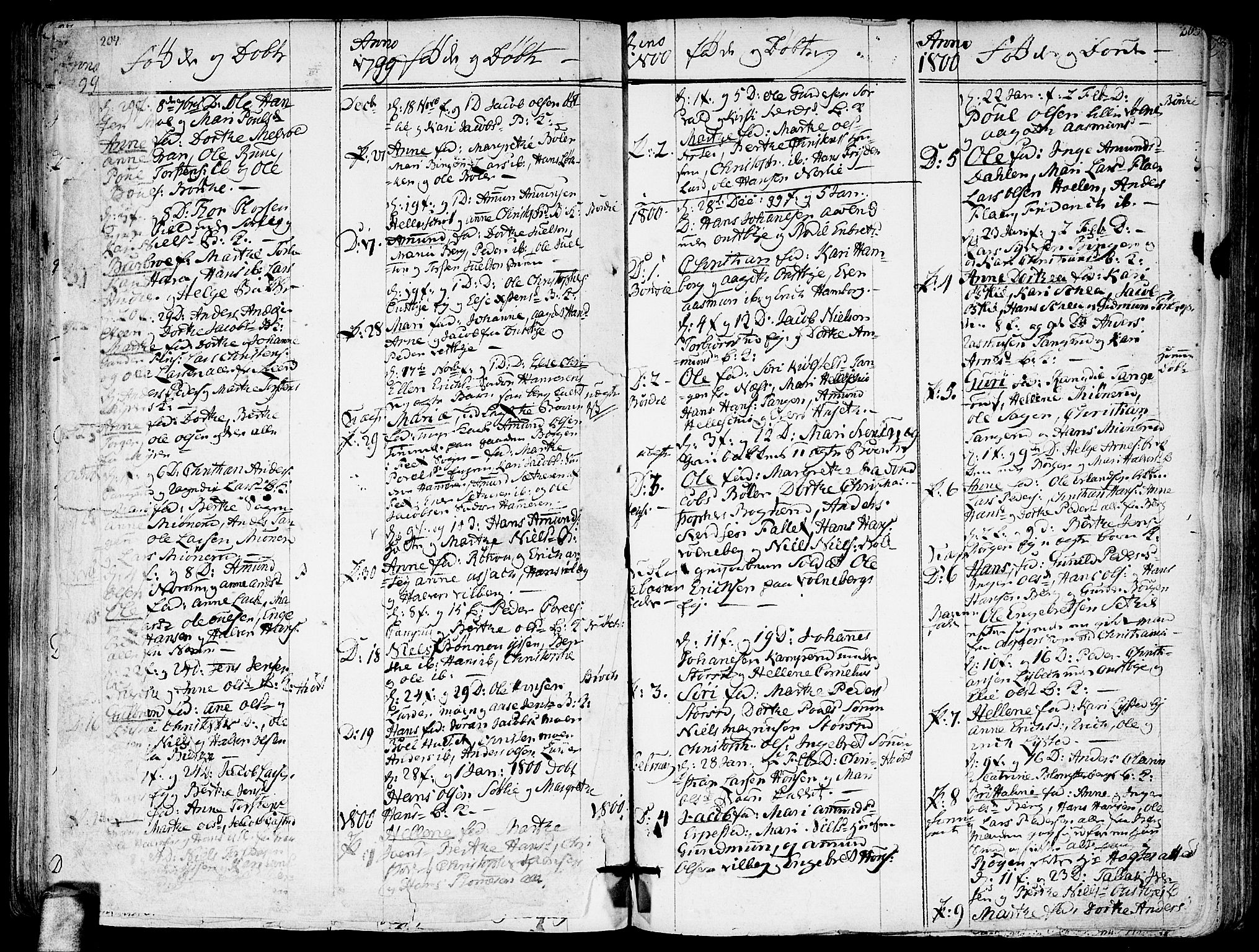 Sørum prestekontor Kirkebøker, AV/SAO-A-10303/F/Fa/L0002: Ministerialbok nr. I 2, 1759-1814, s. 204-205