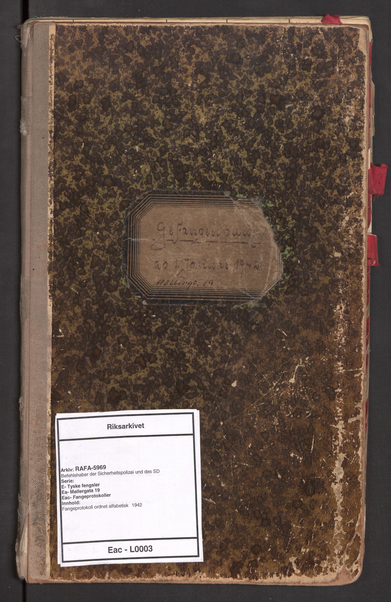 Befehlshaber der Sicherheitspolizei und des SD, AV/RA-RAFA-5969/E/Ea/Eac/L0003: Fangeprotokoll ordnet alfabetisk , 1942