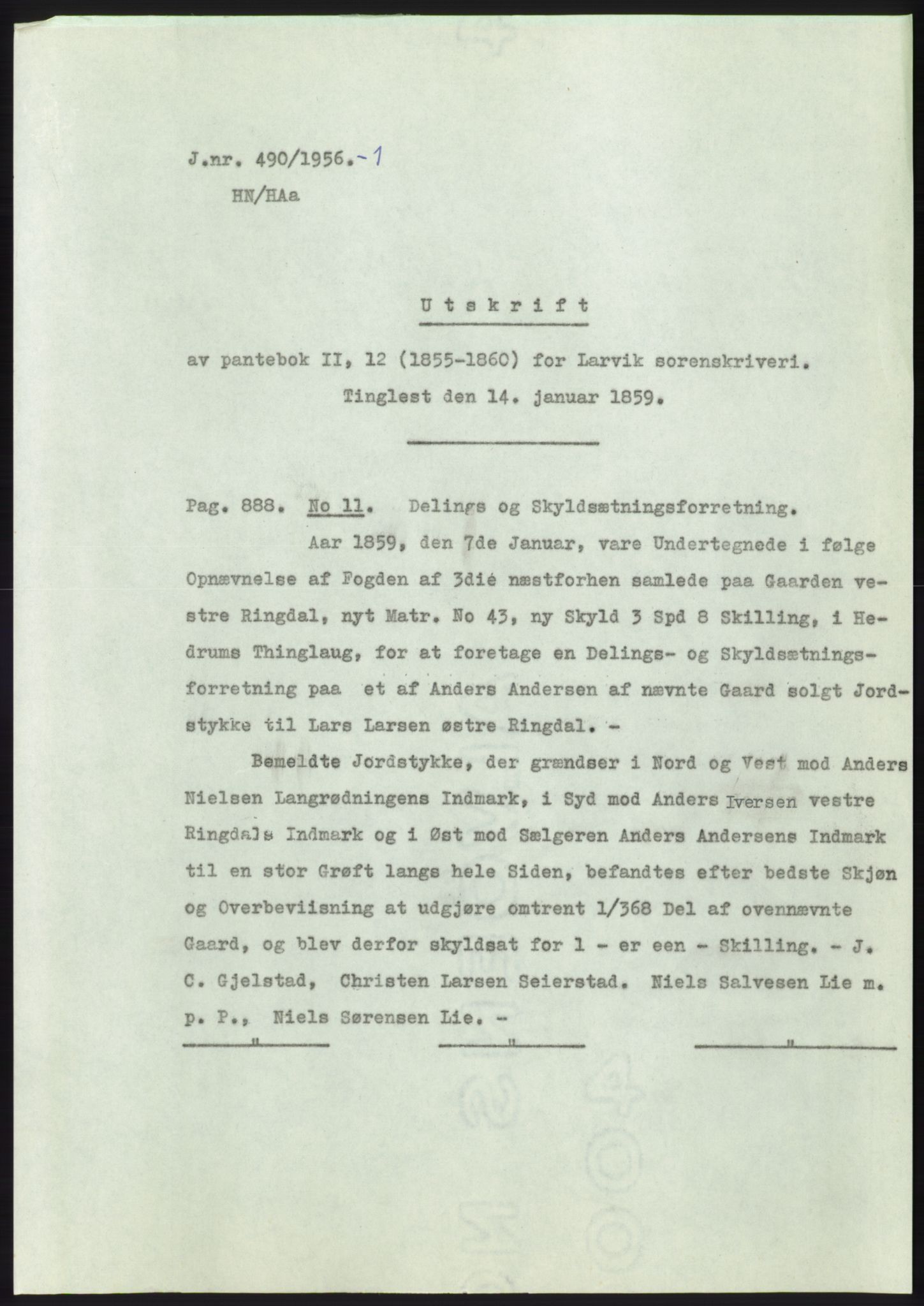 Statsarkivet i Kongsberg, SAKO/A-0001, 1956, s. 98