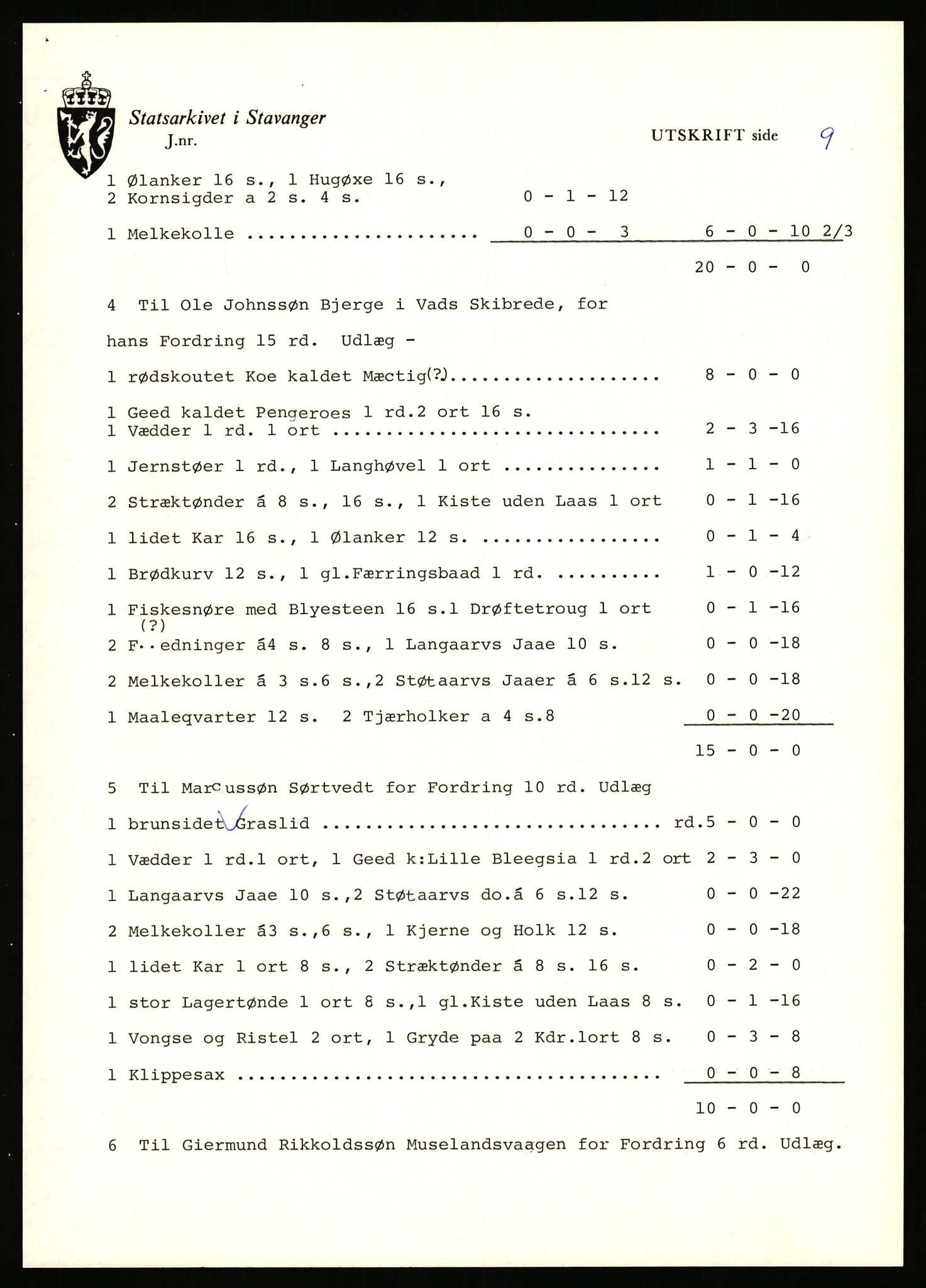 Statsarkivet i Stavanger, AV/SAST-A-101971/03/Y/Yj/L0053: Avskrifter sortert etter gårdsnavn: Leigvam - Liland, 1750-1930, s. 58