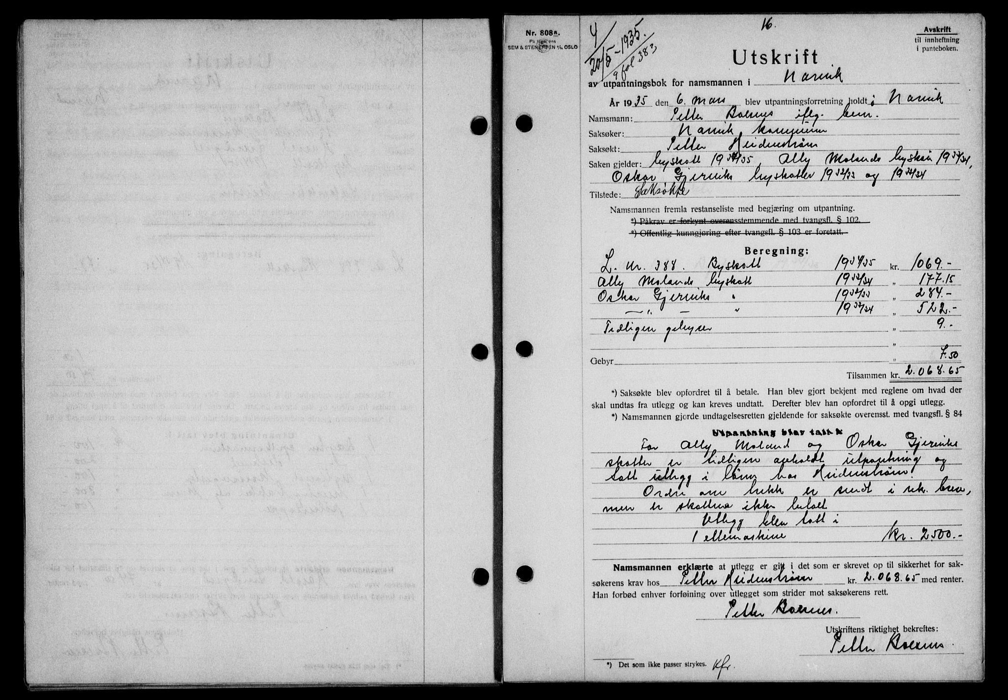 Narvik sorenskriveri, SAT/A-0002/1/2/2C/2Ca/L0011: Pantebok nr. 14, 1935-1937, Tingl.dato: 20.05.1935