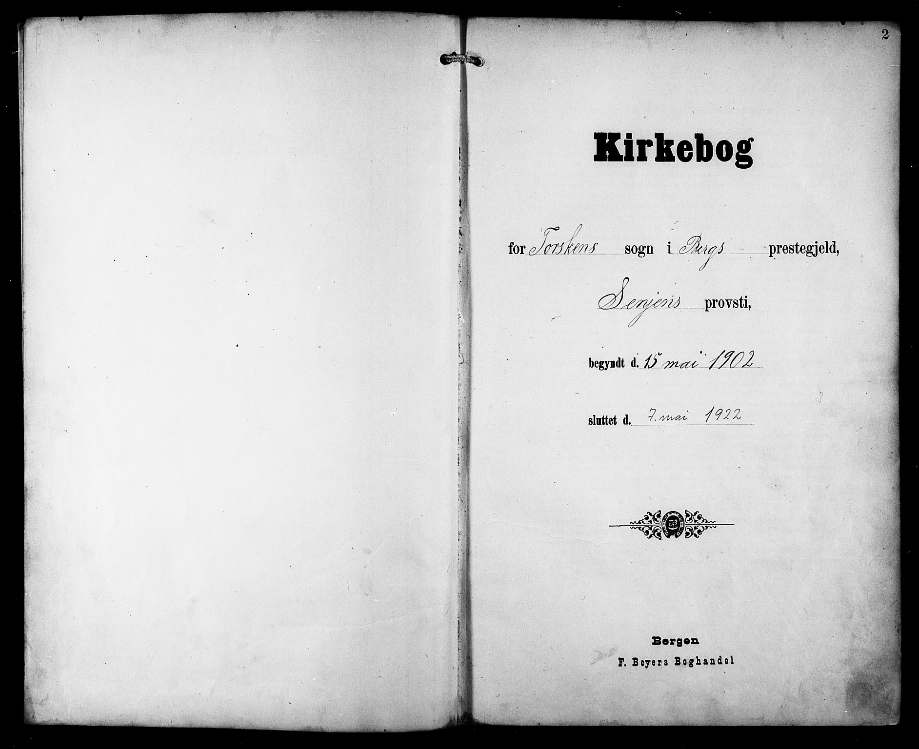 Berg sokneprestkontor, SATØ/S-1318/G/Ga/Gab/L0013klokker: Klokkerbok nr. 13, 1902-1922, s. 2