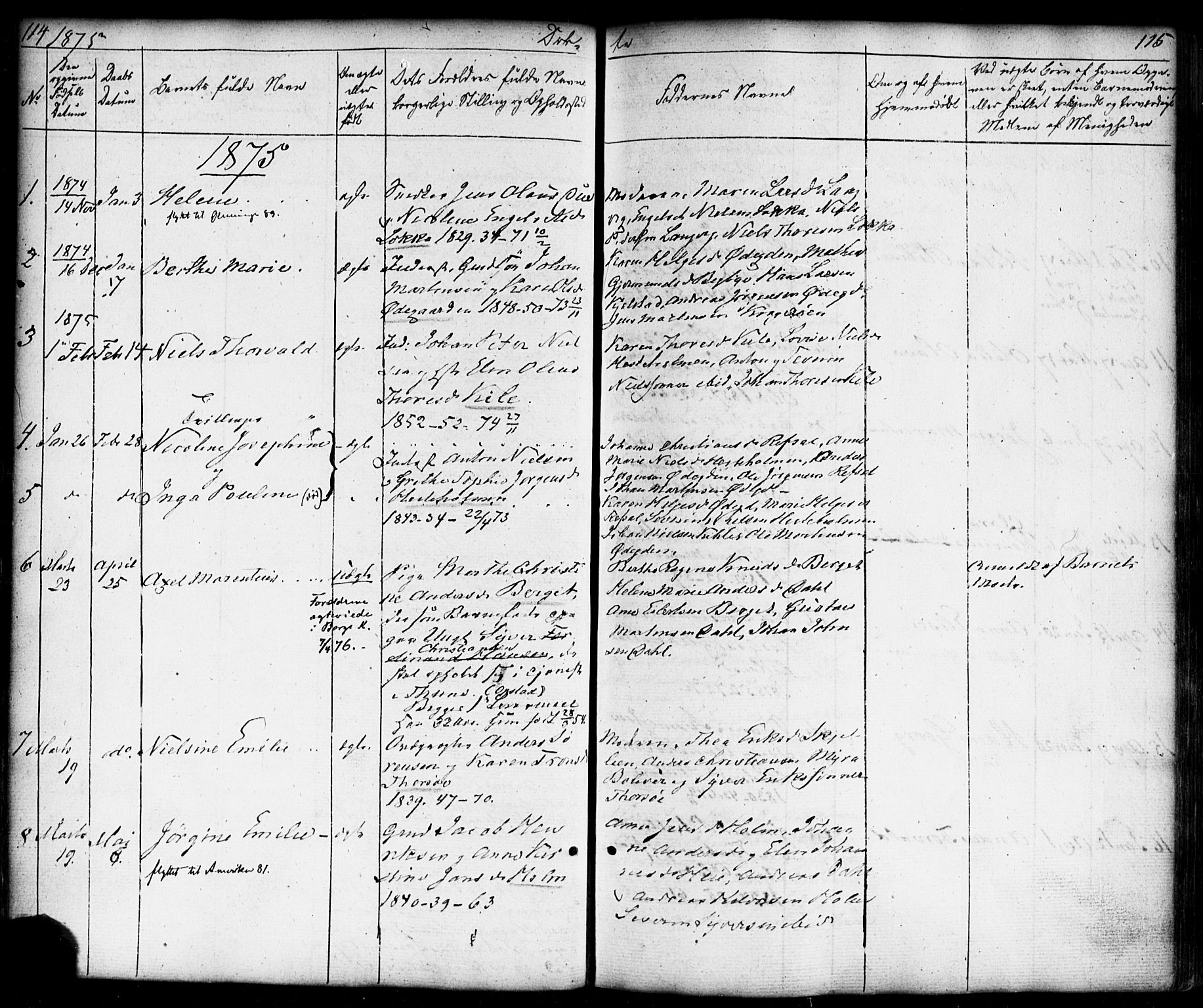 Borge prestekontor Kirkebøker, SAO/A-10903/F/Fb/L0002: Ministerialbok nr. II 2, 1853-1877, s. 114-115