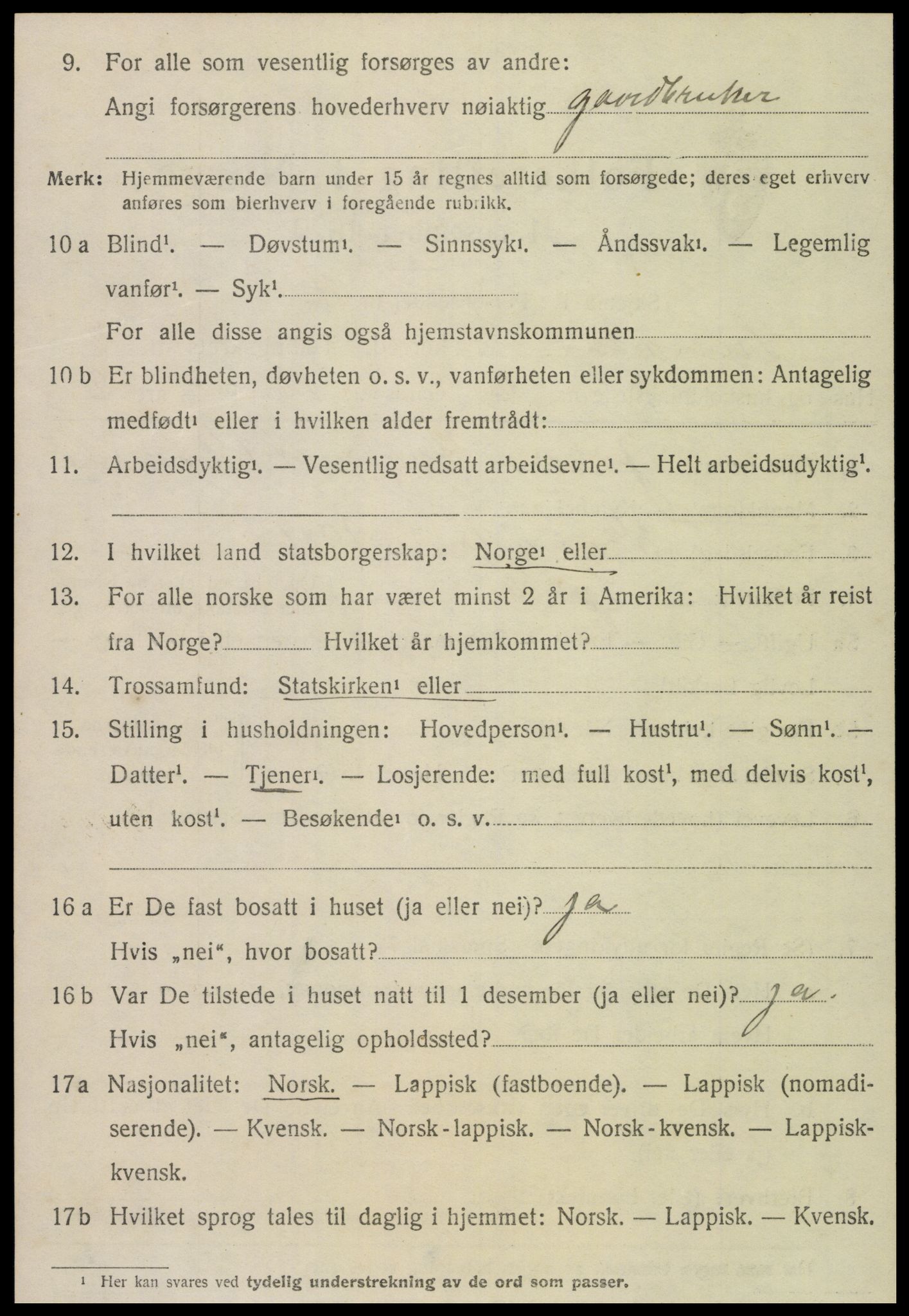 SAT, Folketelling 1920 for 1736 Snåsa herred, 1920, s. 1539