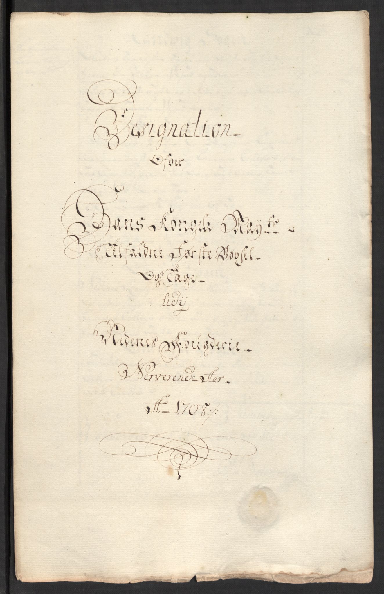 Rentekammeret inntil 1814, Reviderte regnskaper, Fogderegnskap, RA/EA-4092/R39/L2318: Fogderegnskap Nedenes, 1706-1709, s. 258