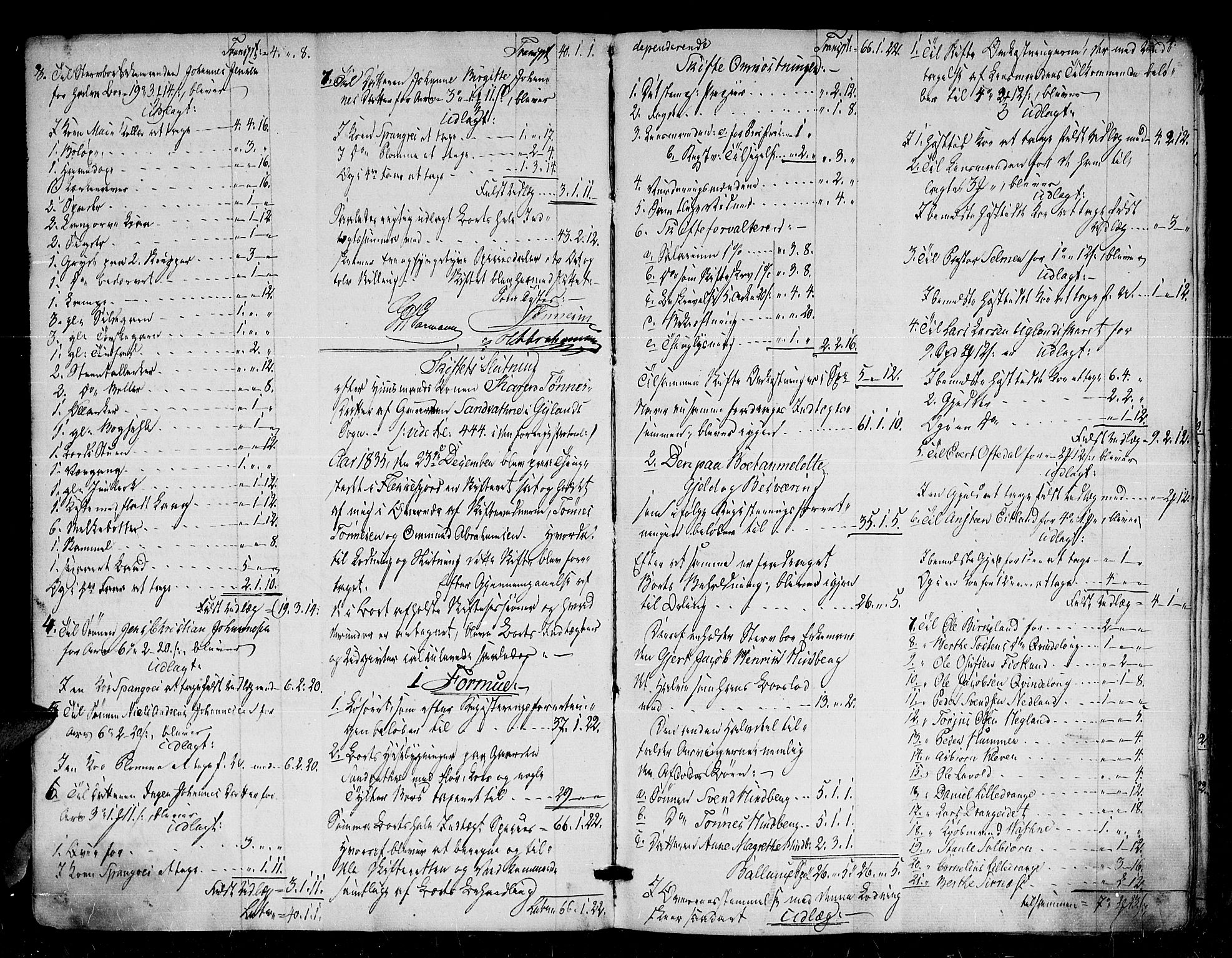 Flekkefjord sorenskriveri, AV/SAK-1221-0001/H/Hc/L0013: Skifteprotokoll nr. 7 for Feda, med gårdsnavn- og personnavnregister, 1835-1844, s. 3b-4a