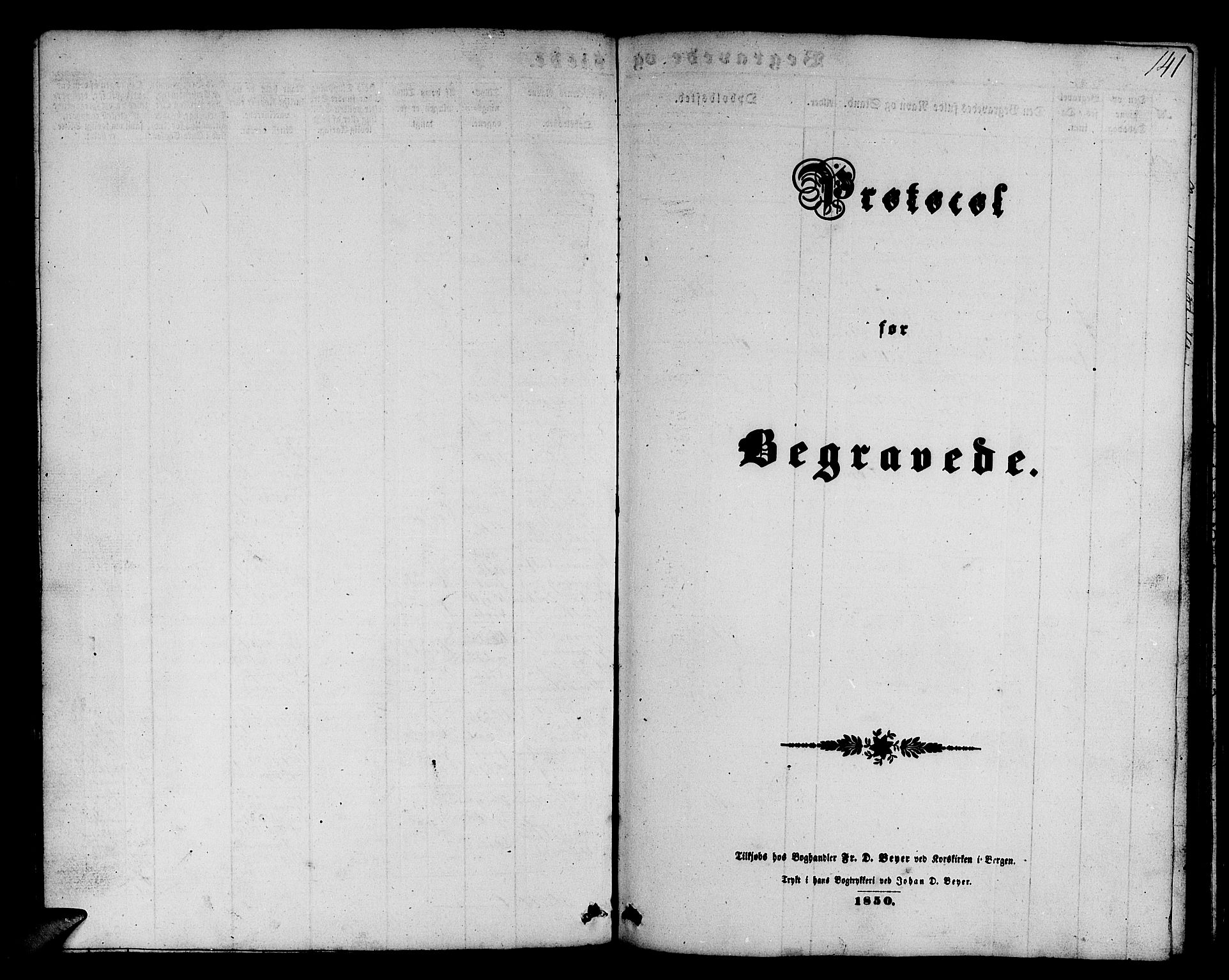 Askøy Sokneprestembete, SAB/A-74101/H/Ha/Hab/Haba/L0004: Klokkerbok nr. A 4, 1852-1864, s. 141